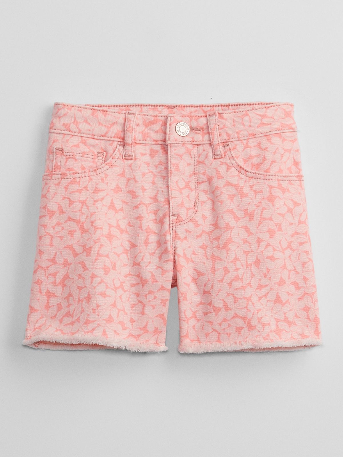 Παιδικό Mid Rise Print Midi Denim Σορτς με Washwell-649996000
