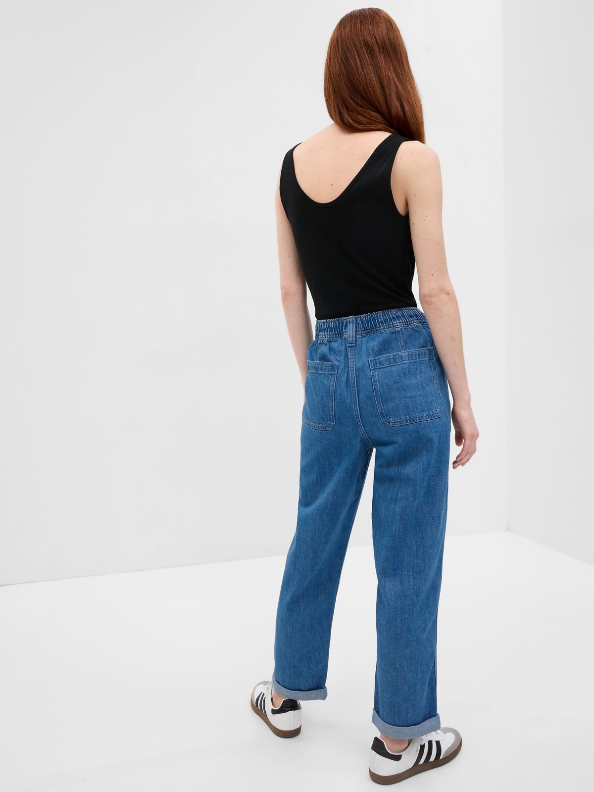 Mid Rise Easy Pull-On Jeans-660034000