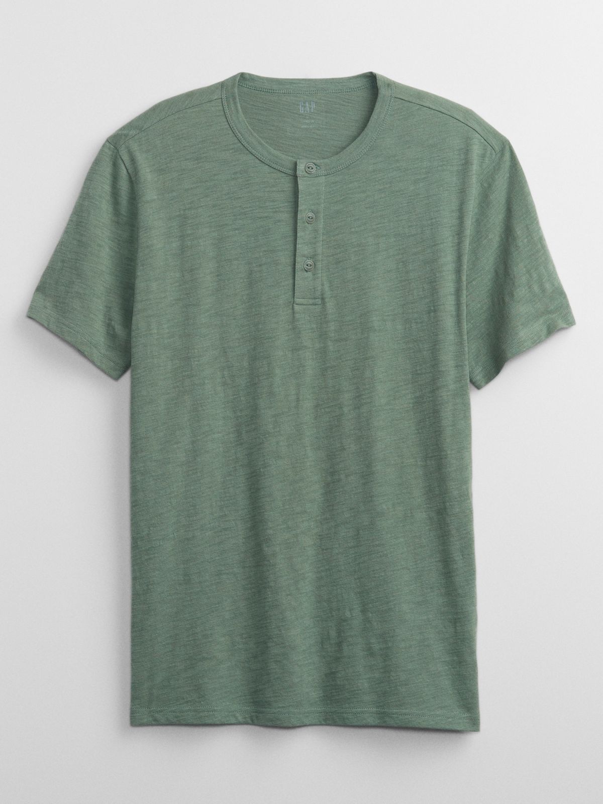 Πράσινη Lived-In Henley Μπλούζα-599264008