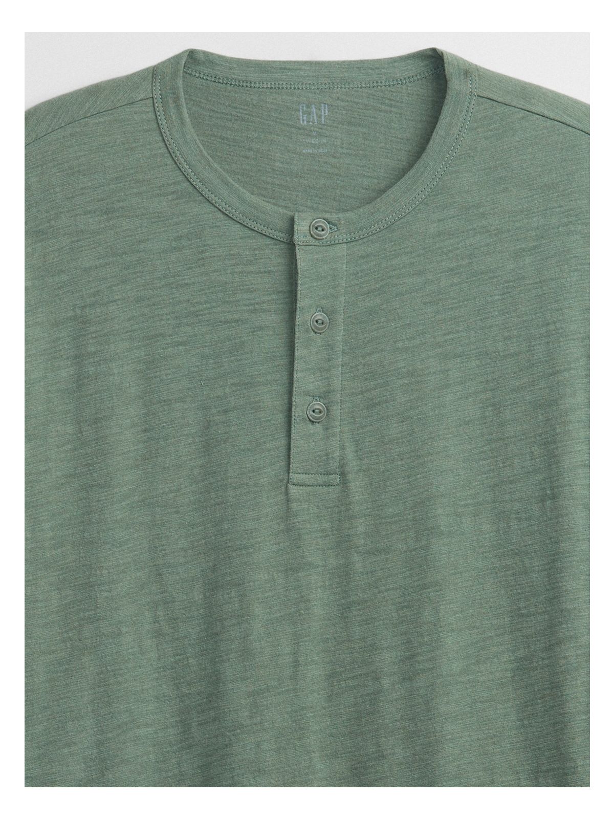 Πράσινη Lived-In Henley Μπλούζα-599264008