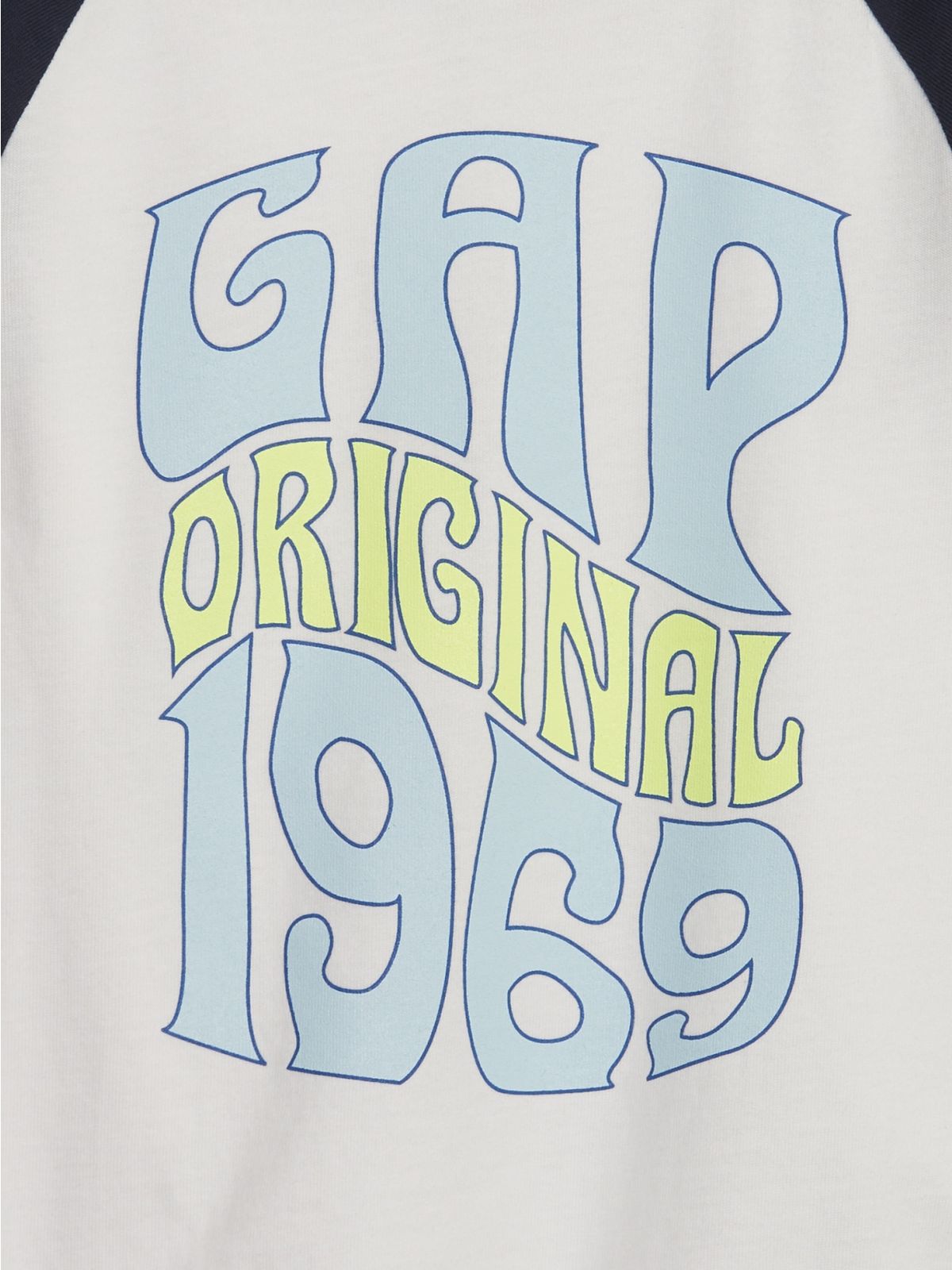 Άσπρη Νηπιακή Gap 1969 Logo Raglan Μπλούζα-625744001
