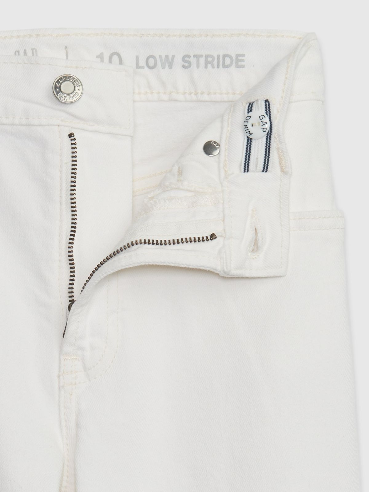 Άσπρο Παιδικό Low Stride Jean Παντελόνι με Washwell-601053000