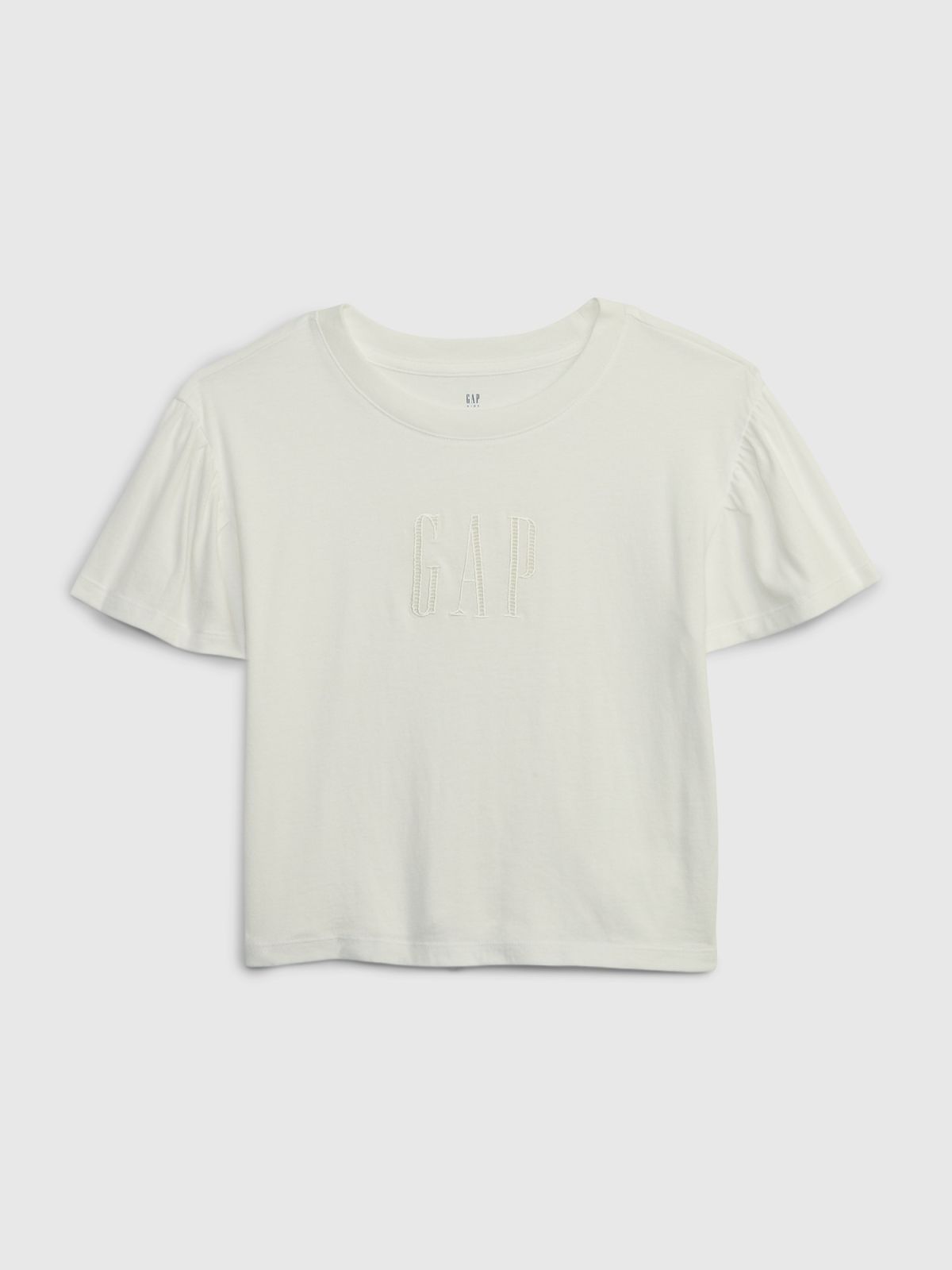 Άσπρη Παιδική Gap Logo Flutter Sleeve Μπλούζα-710431002