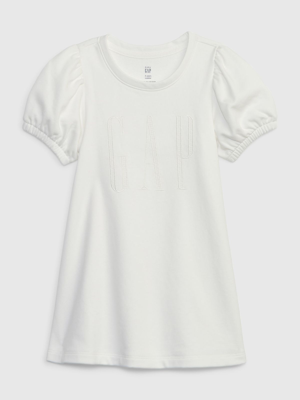 Toddler Puff Sleeve Gap Logo Dress-712896000