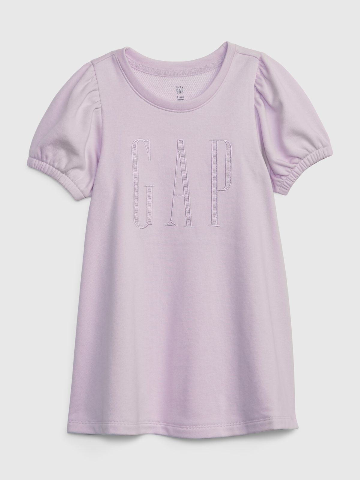 Μωβ Νηπιακό Puff Sleeve Gap Logo Φόρεμα-712896001