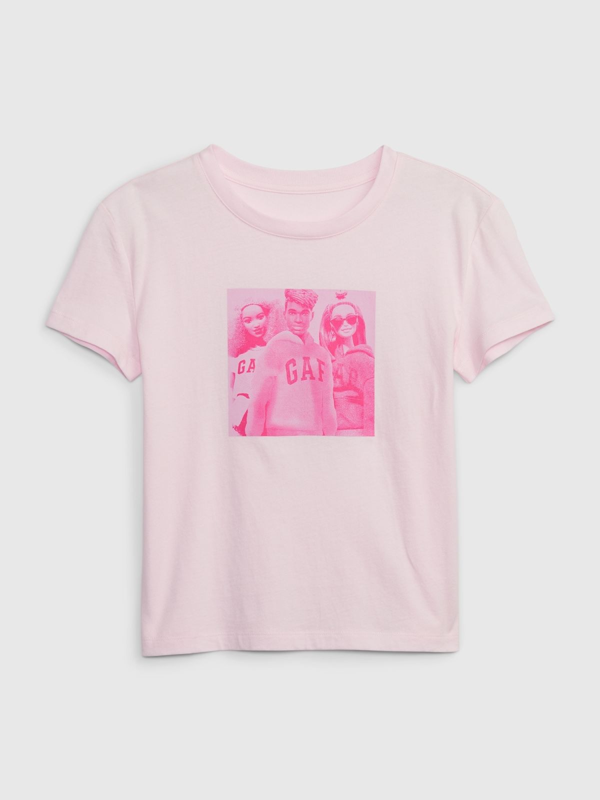 Ροζ Gap × Barbie™ Παιδική 100% Οργανικό Βαμβάκι Logo Graphic Μπλούζα-670521000
