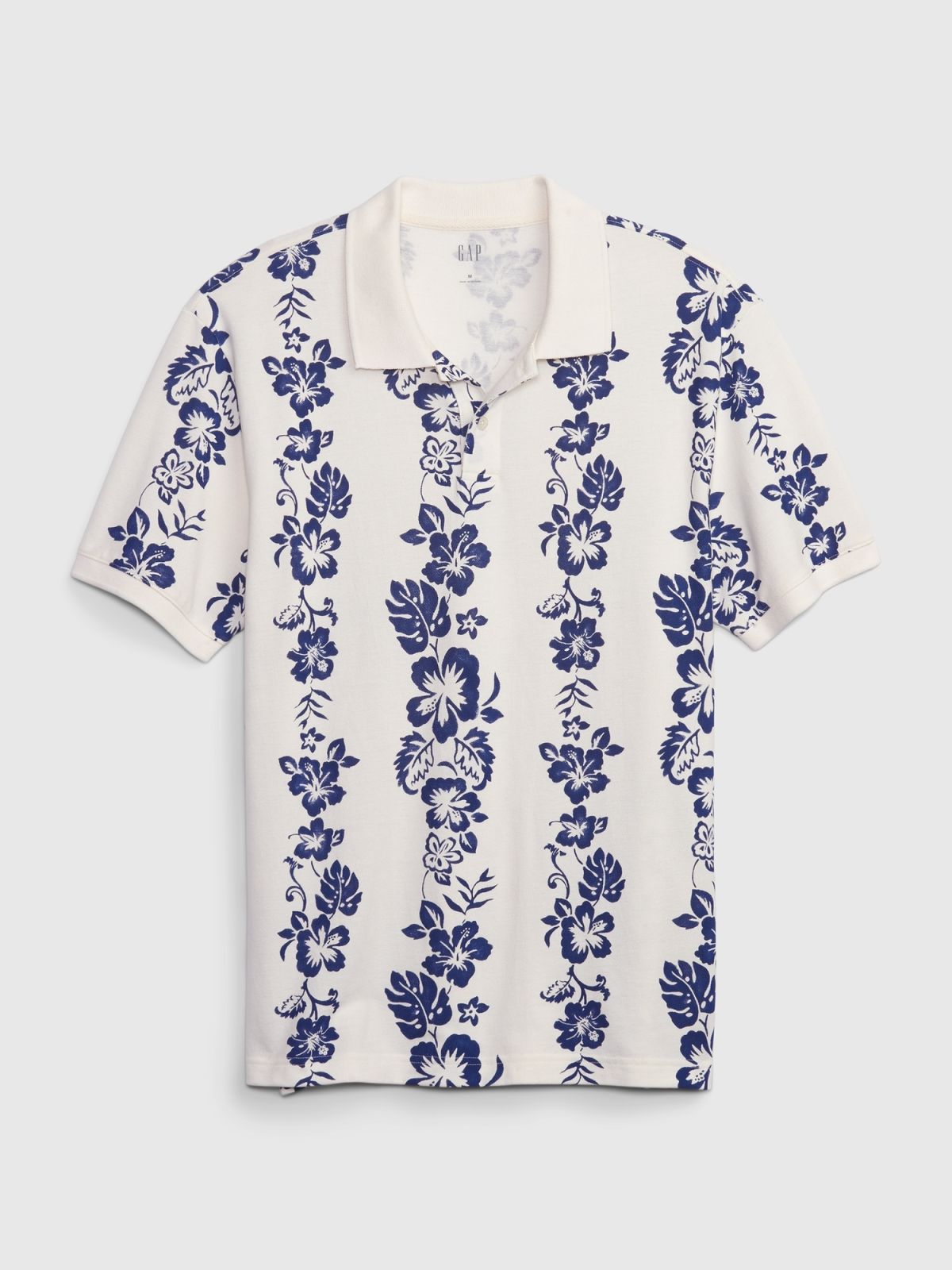 Μπλε Printed Pique Πόλο Μπλούζα-635566001