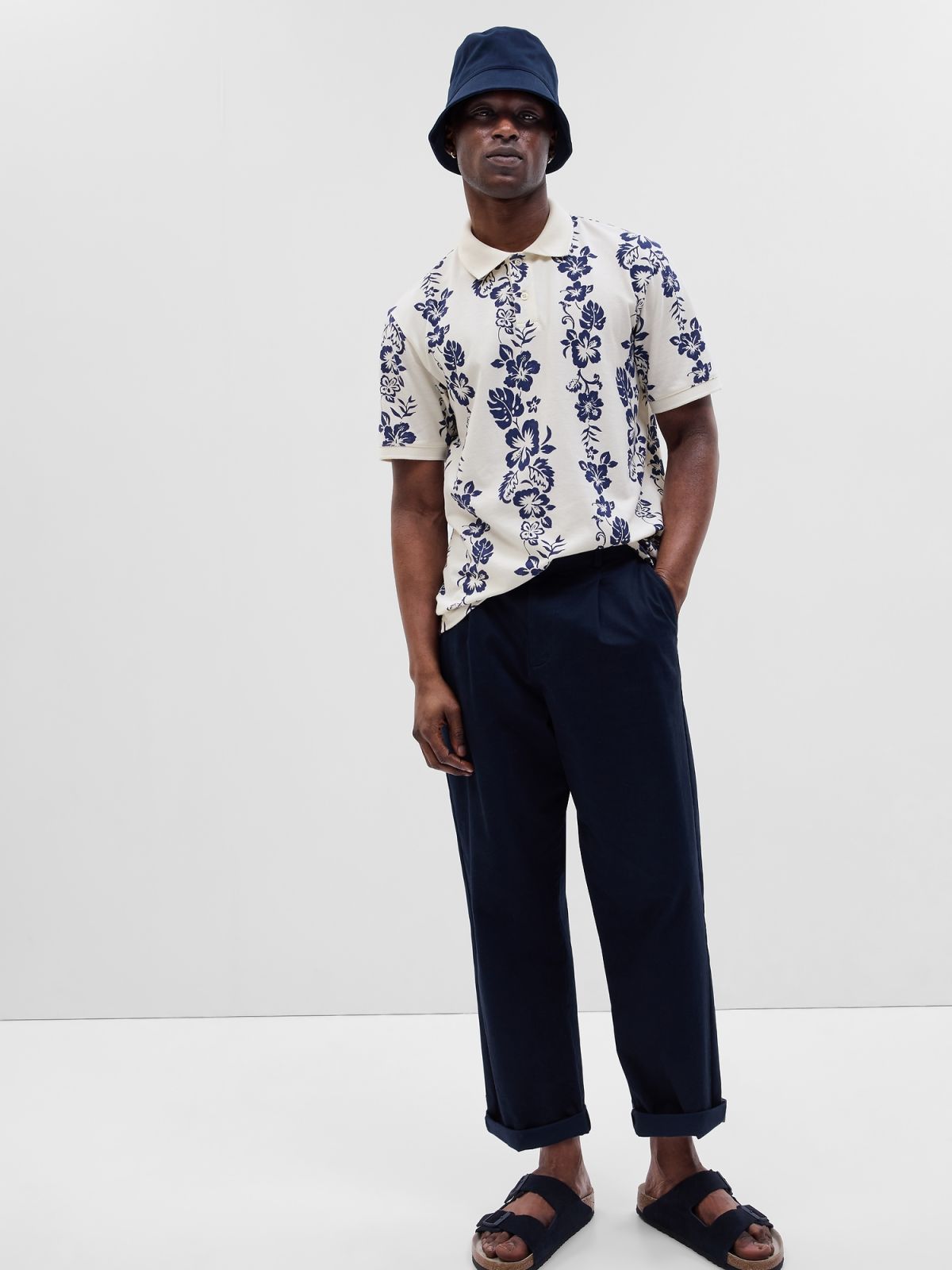 Printed Pique Polo Shirt-635566001