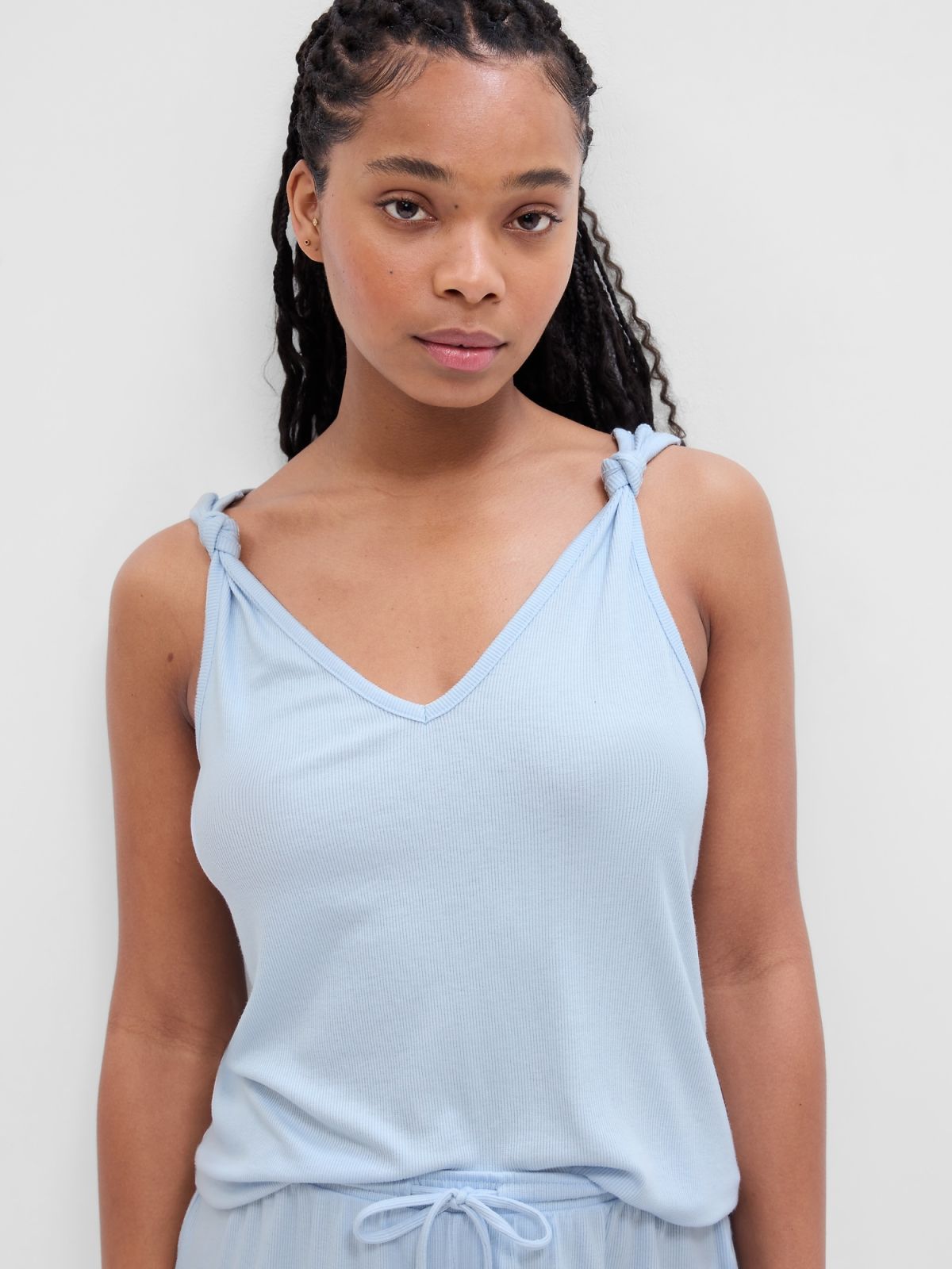 Relaxed Ribbed PJ Tank Top-555850003