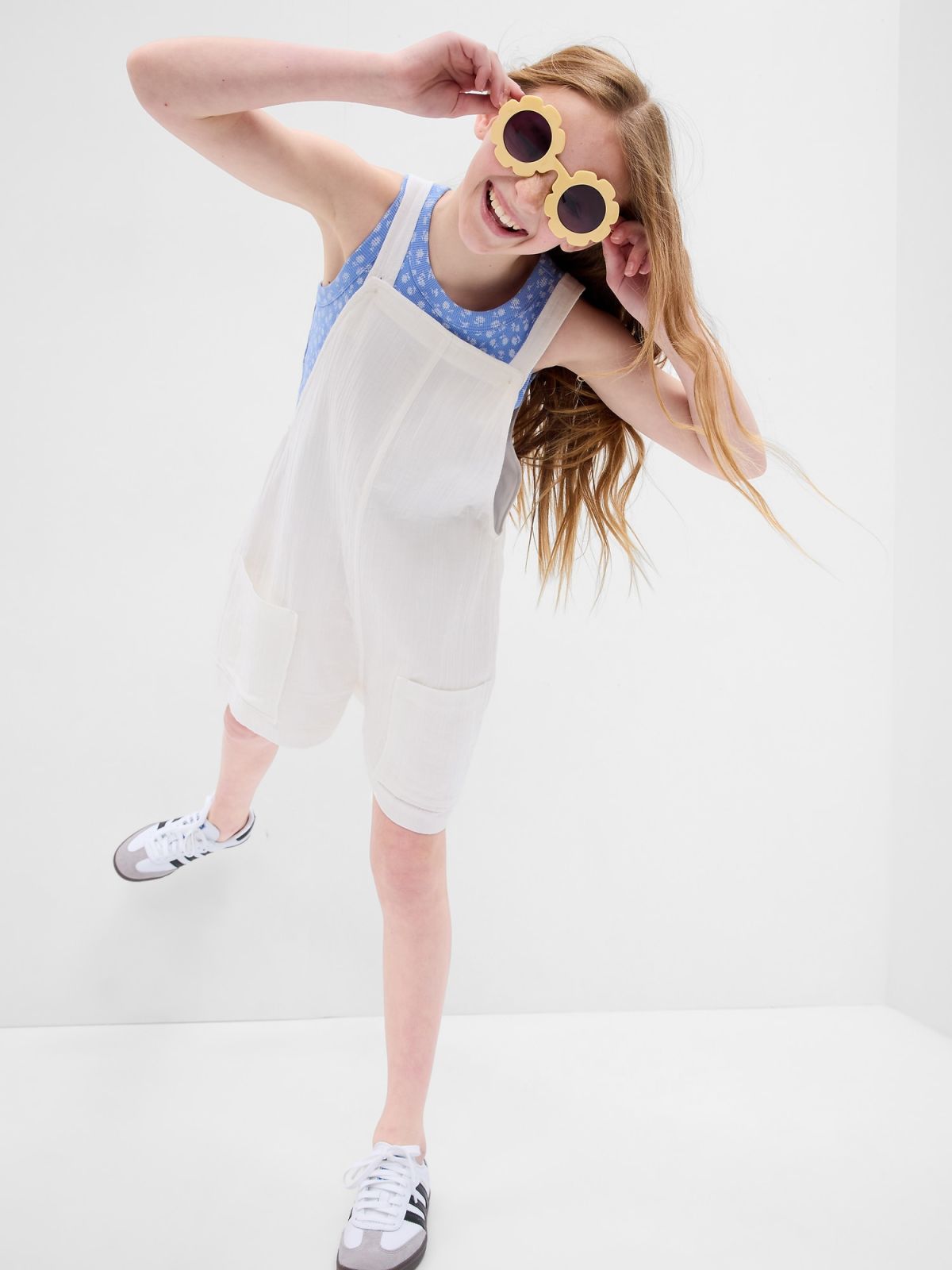 Kids Crinkle Gauze Utility Romper-664474000