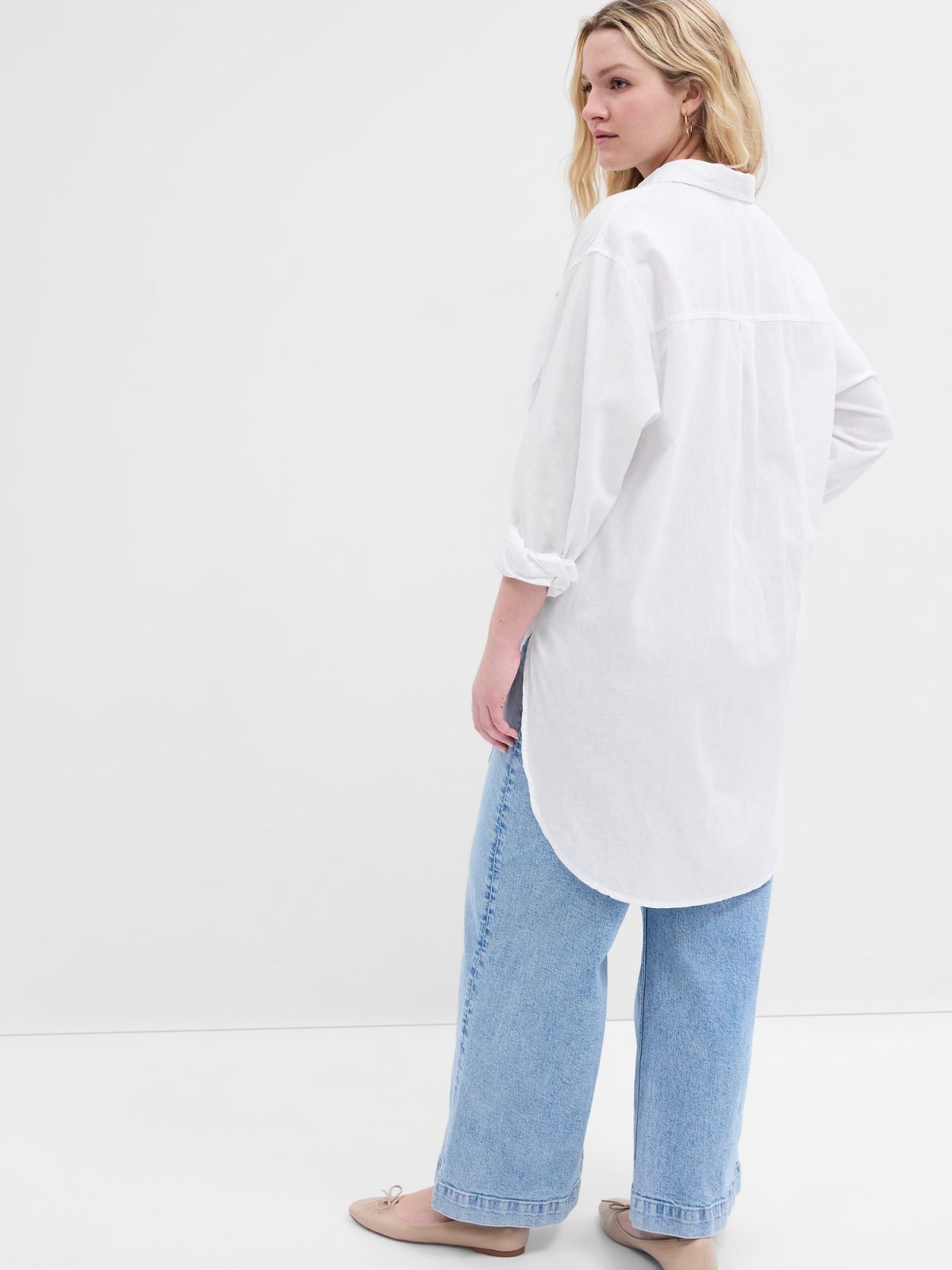 Oversized Λινή Τουνίκ Πουκαμίσα-663134001