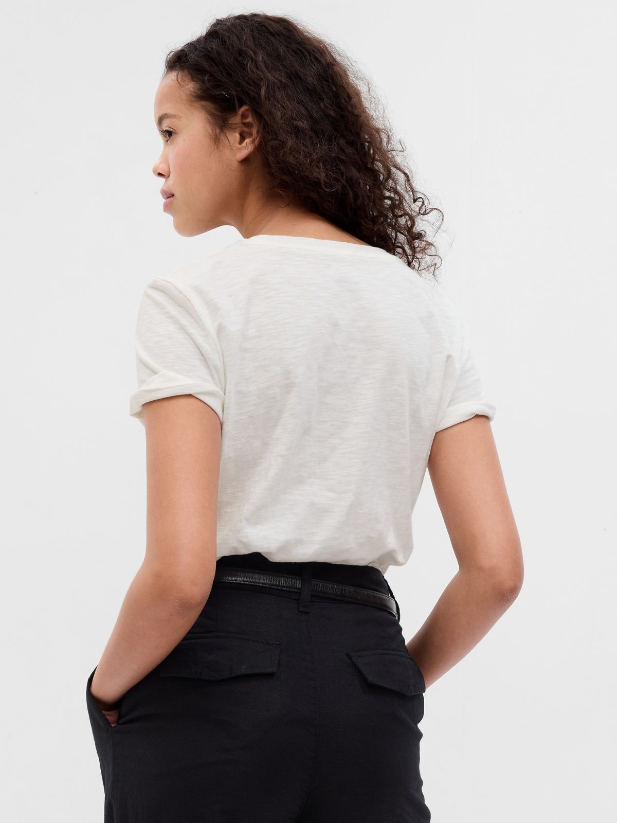 Άσπρη 100% Οργανικό Βαμβάκι Gap Logo Μπλούζα-540595001