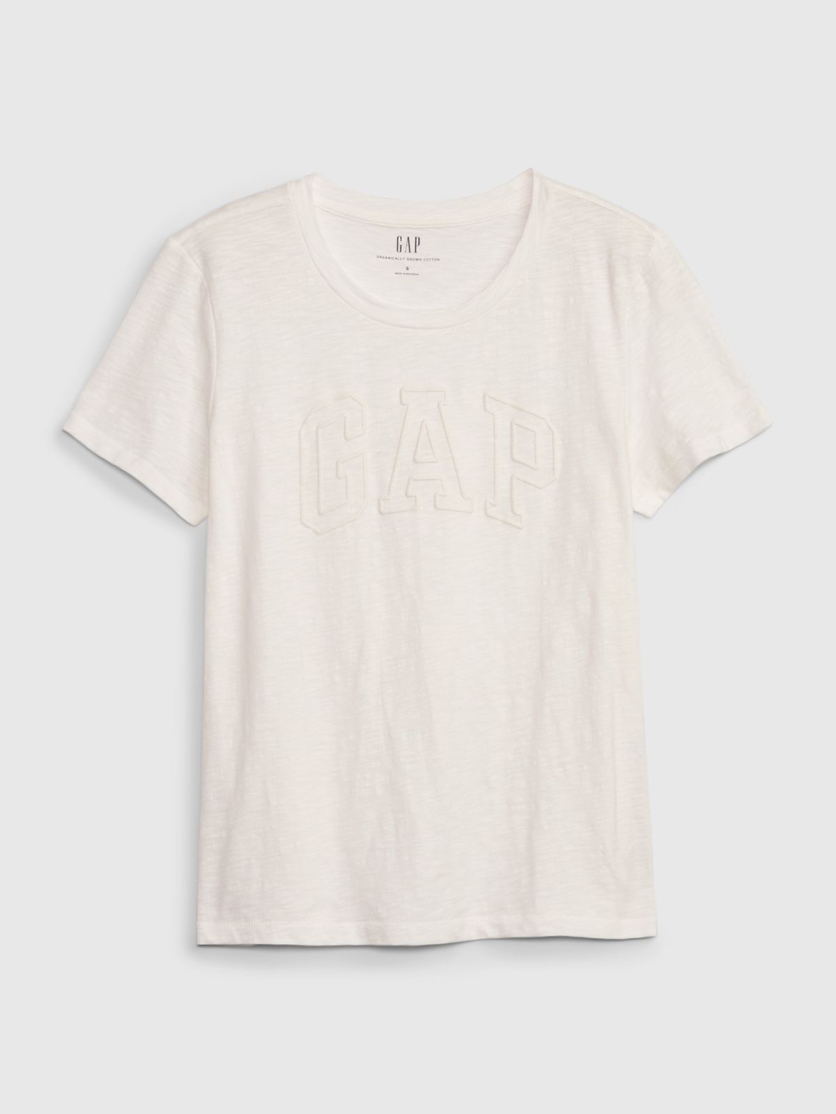 Άσπρη 100% Οργανικό Βαμβάκι Gap Logo Μπλούζα-540595001