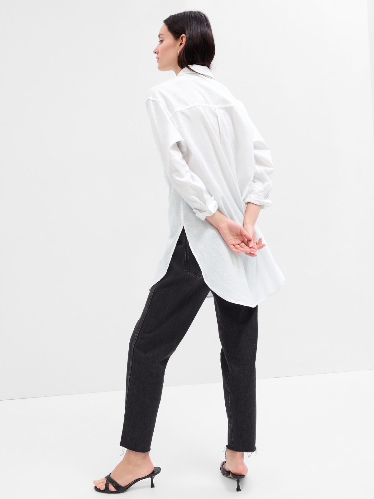 Oversized Λινή Τουνίκ Πουκαμίσα-663134001