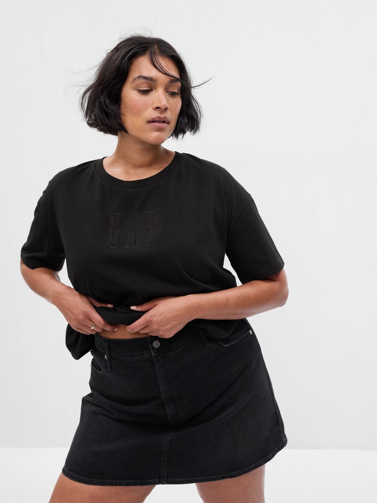 Μαύρη Easy Gap Logo Μπλούζα-627139000