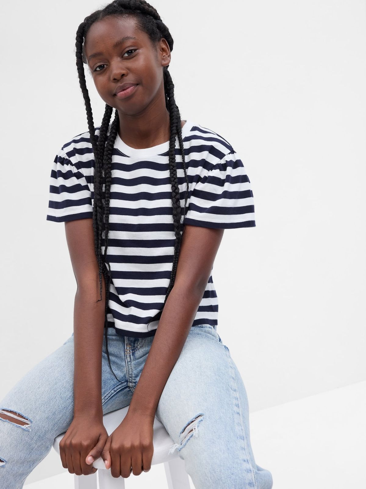 Kids Organic Cotton Flutter Sleeve Shirt-665829000