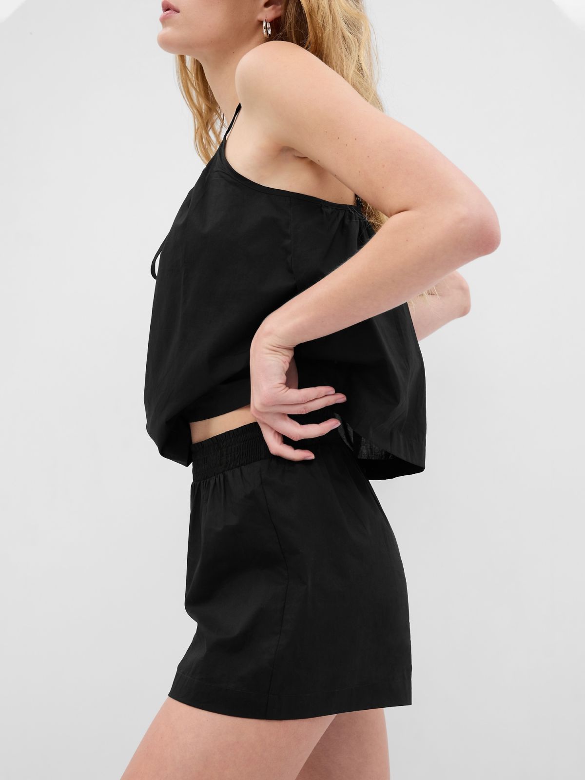 Μαύρο Cotton Πυτζάμα Σορτς-667187002