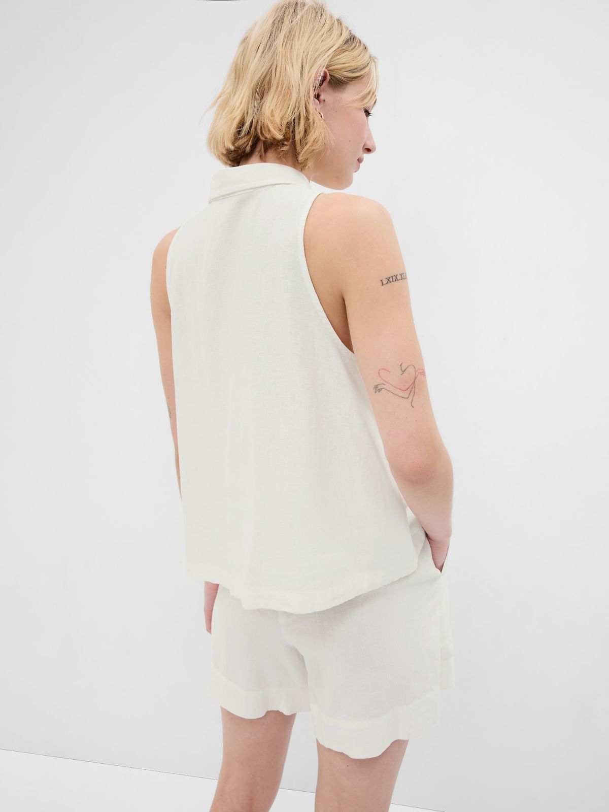 Linen-Blend Shirt-626349001