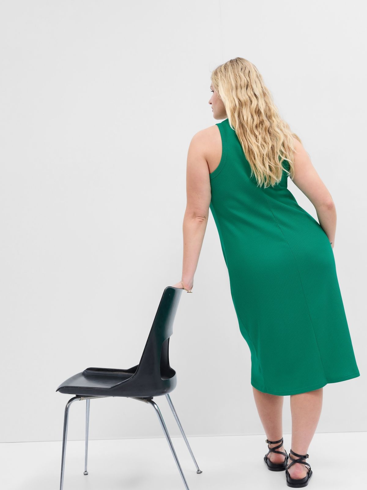 Ribbed Tank Midi Φόρεμα-635651001