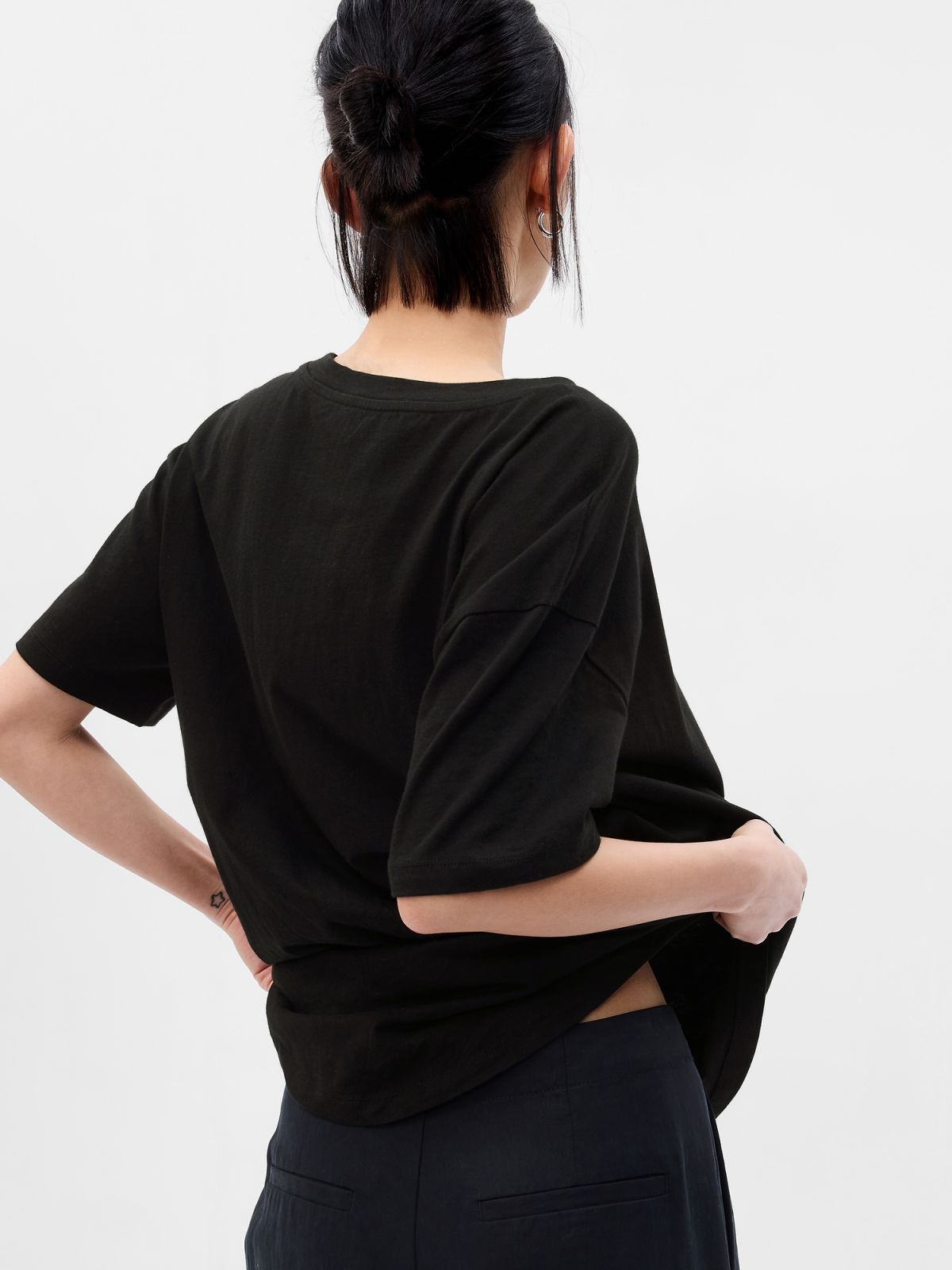 Μαύρη Easy Gap Logo Μπλούζα-627139000