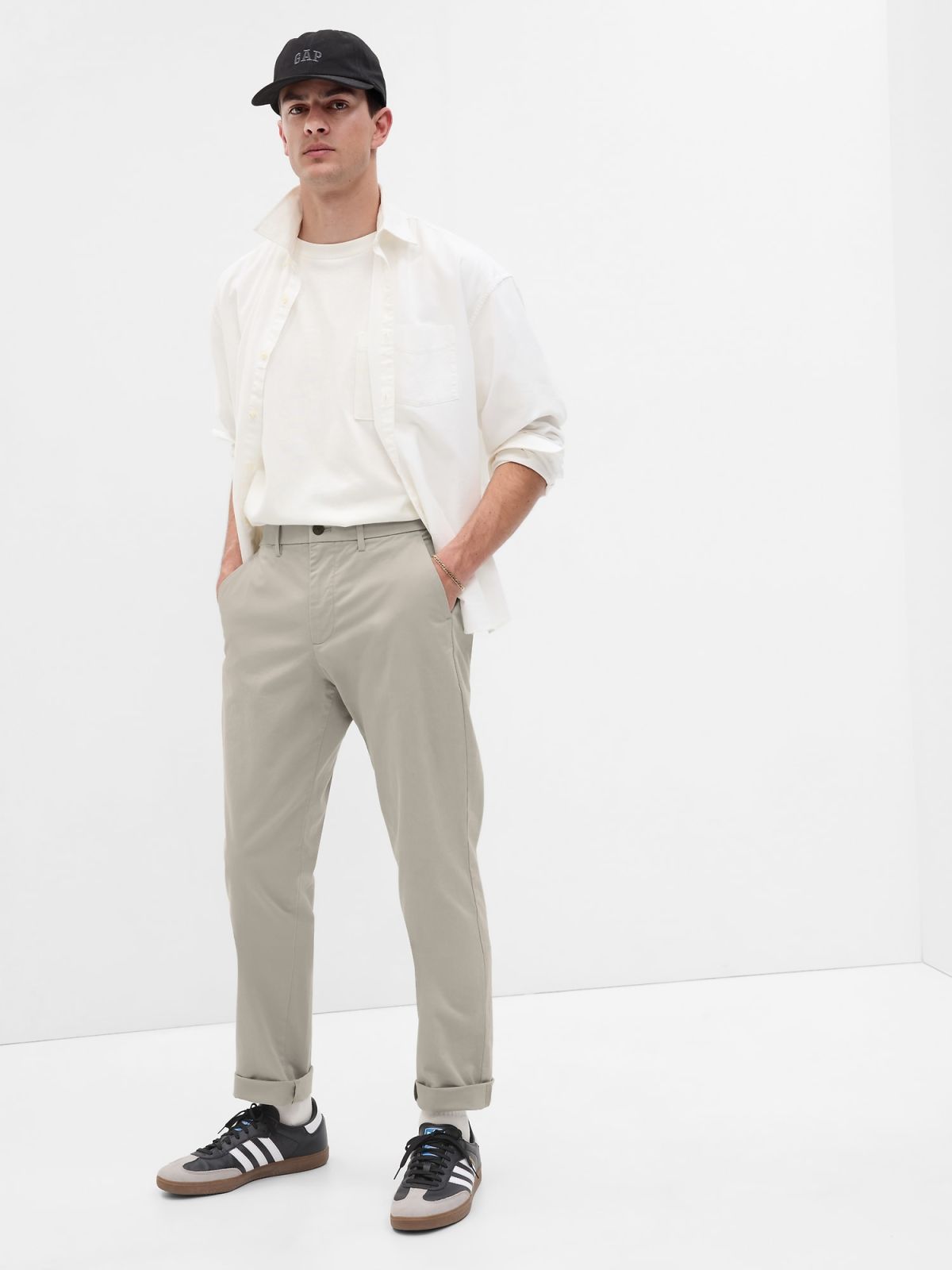 Καφέ Modern Khakis Σε Γραμμή Slim Fit με GapFlex-440943031