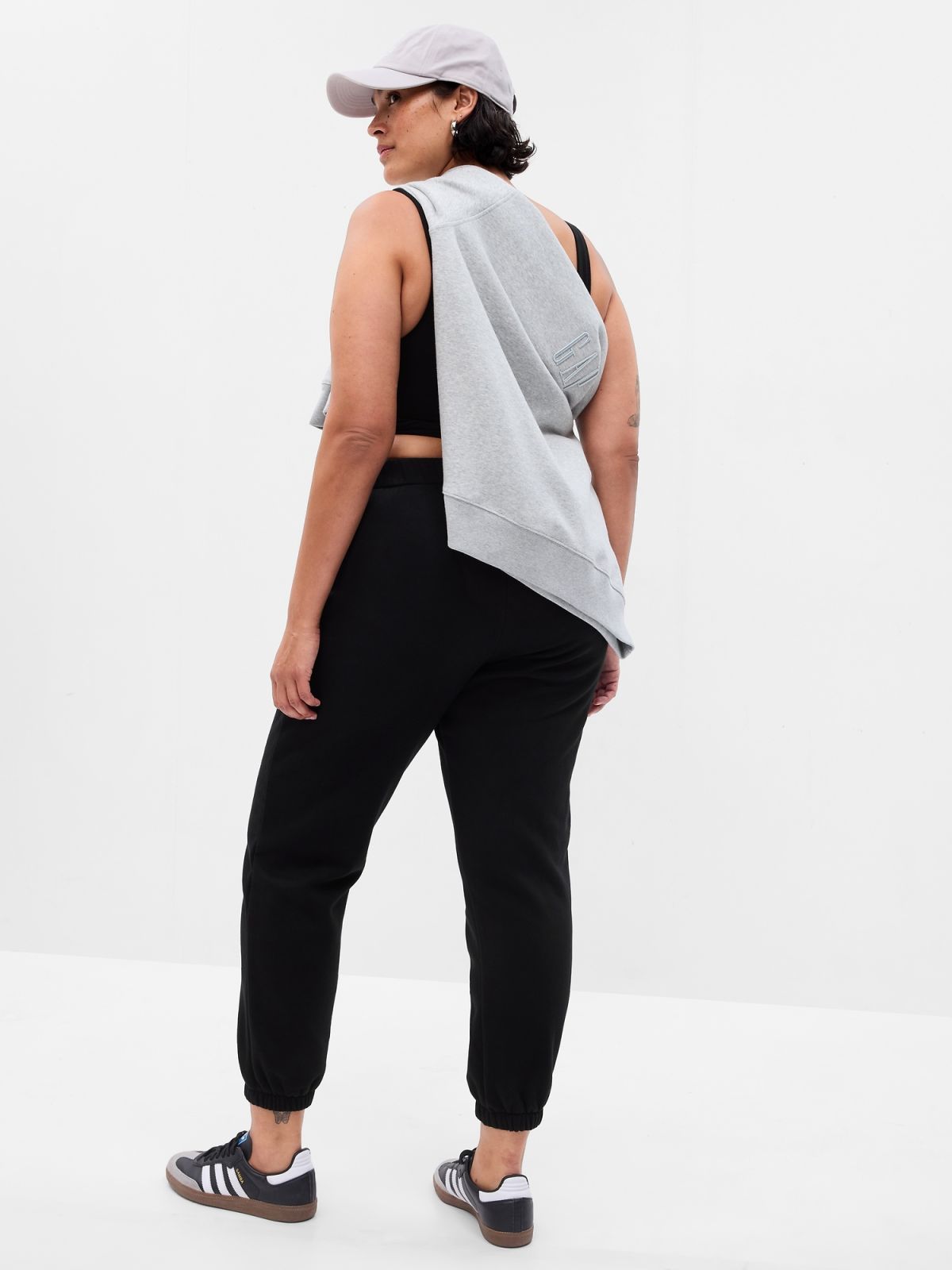 Μαύρο High Rise Boyfriend Jogger Παντελόνι-765568007