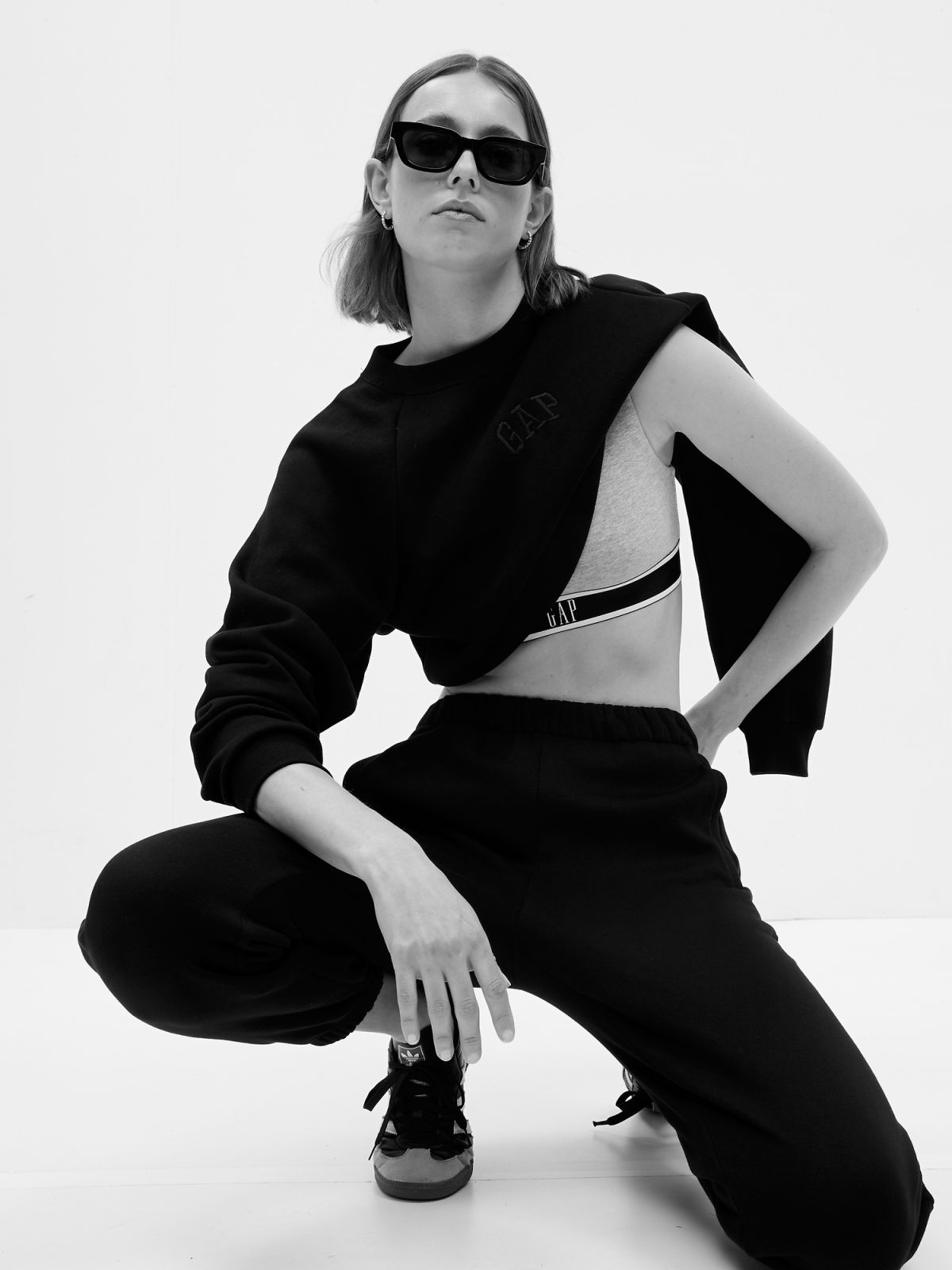 Μαύρο High Rise Boyfriend Jogger Παντελόνι-765568007