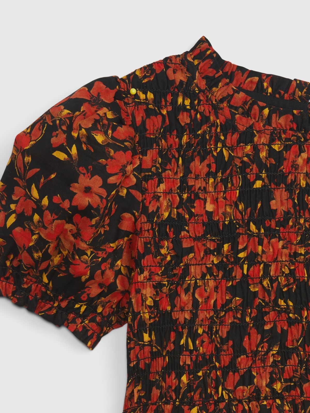 Μπλε Νηπιακό Puff Sleeve Smocked Φόρεμα-780201000