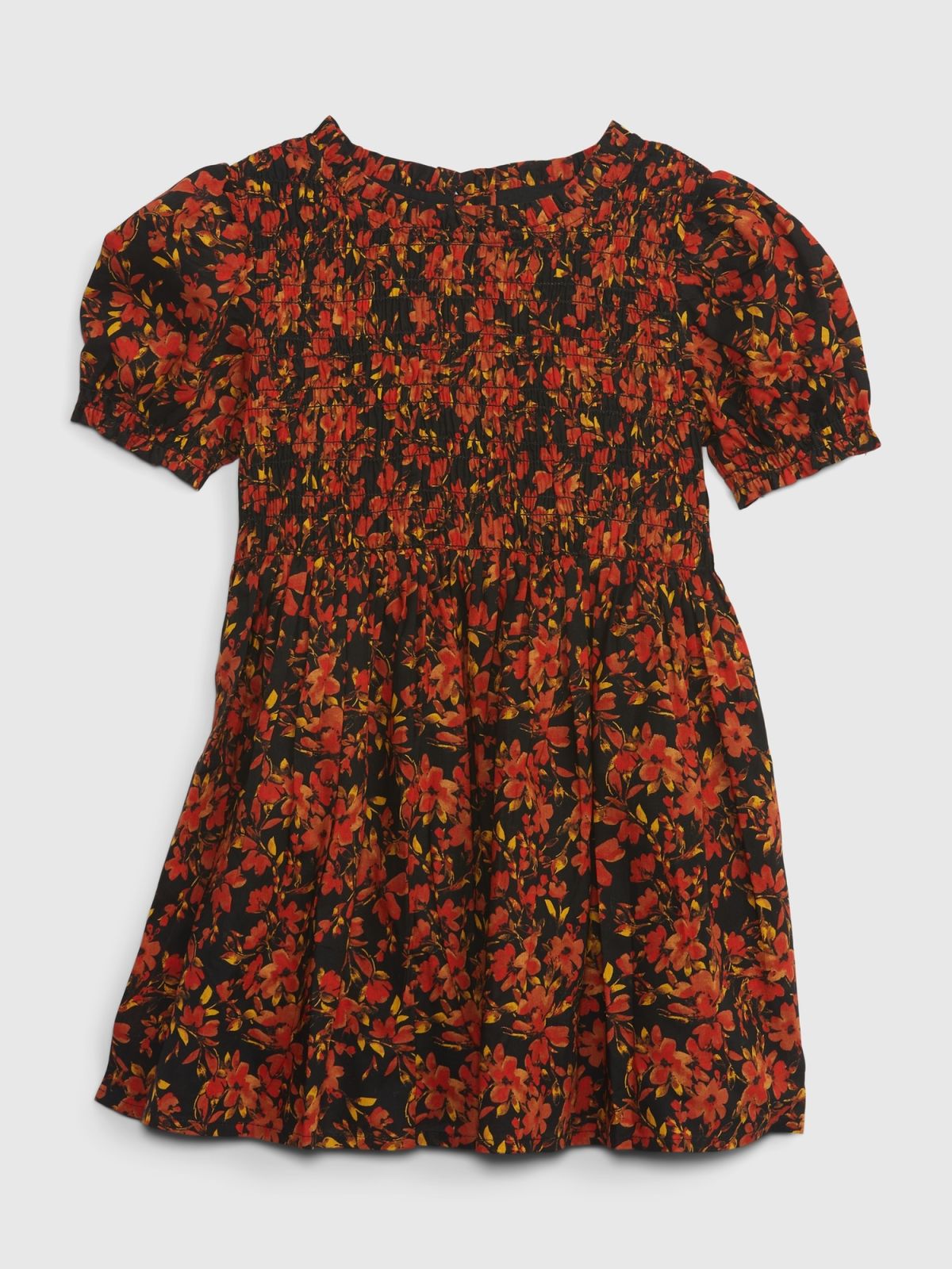 Μπλε Νηπιακό Puff Sleeve Smocked Φόρεμα-780201000