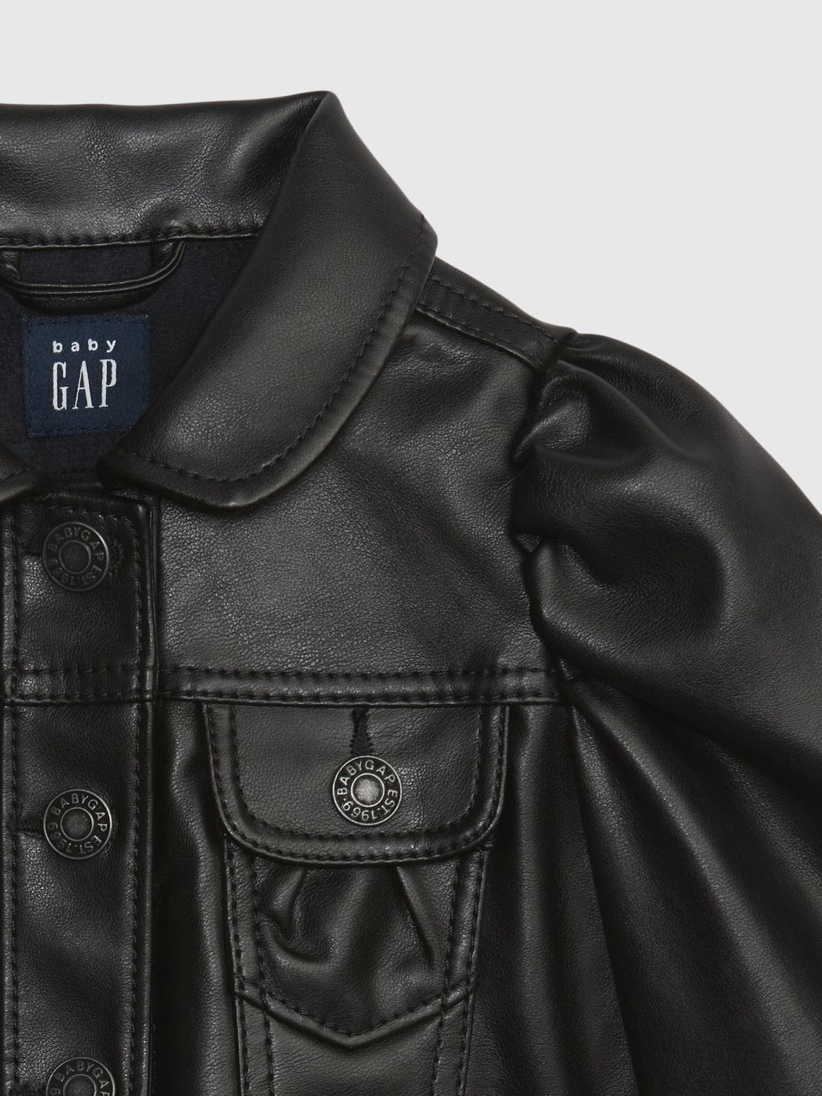 Multi Βρεφικό Puff Sleeve Faux-Leather Μπουφάν-783753000