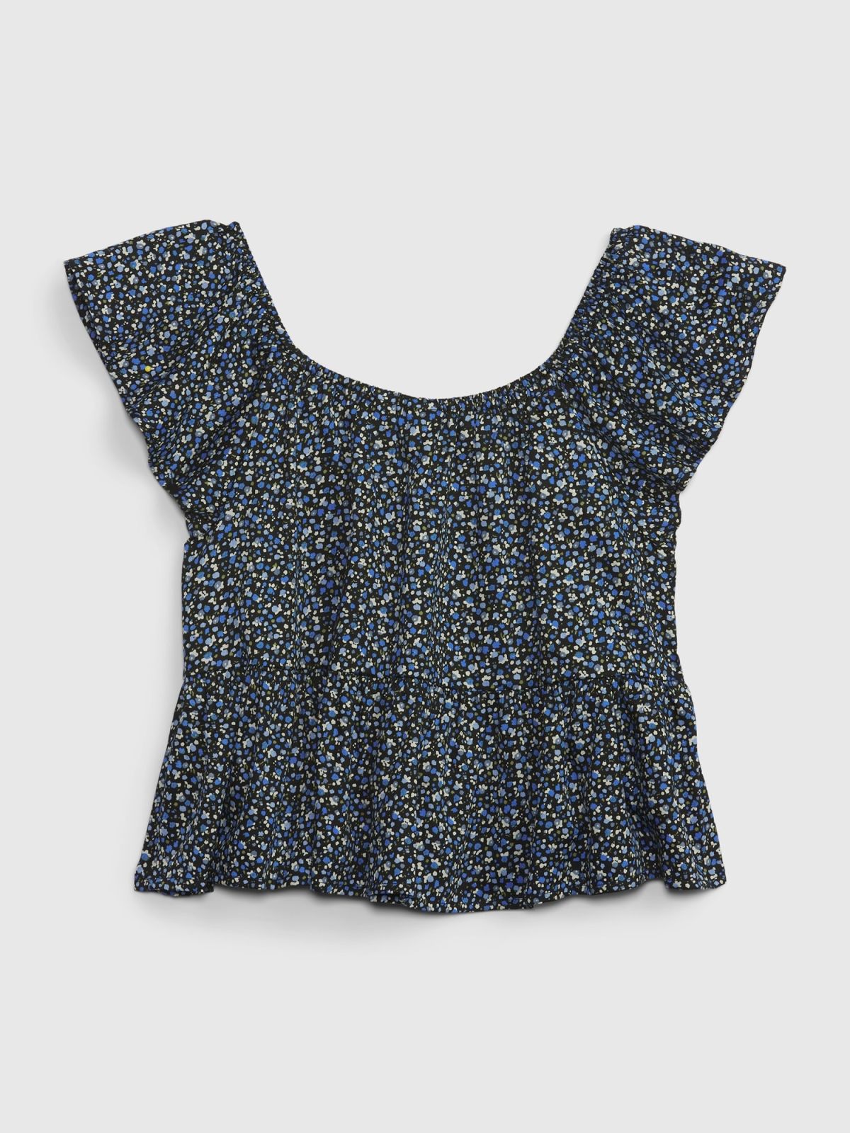 Μπλε Παιδικό Φλορά Flutter Sleeve Τοπ-786959002