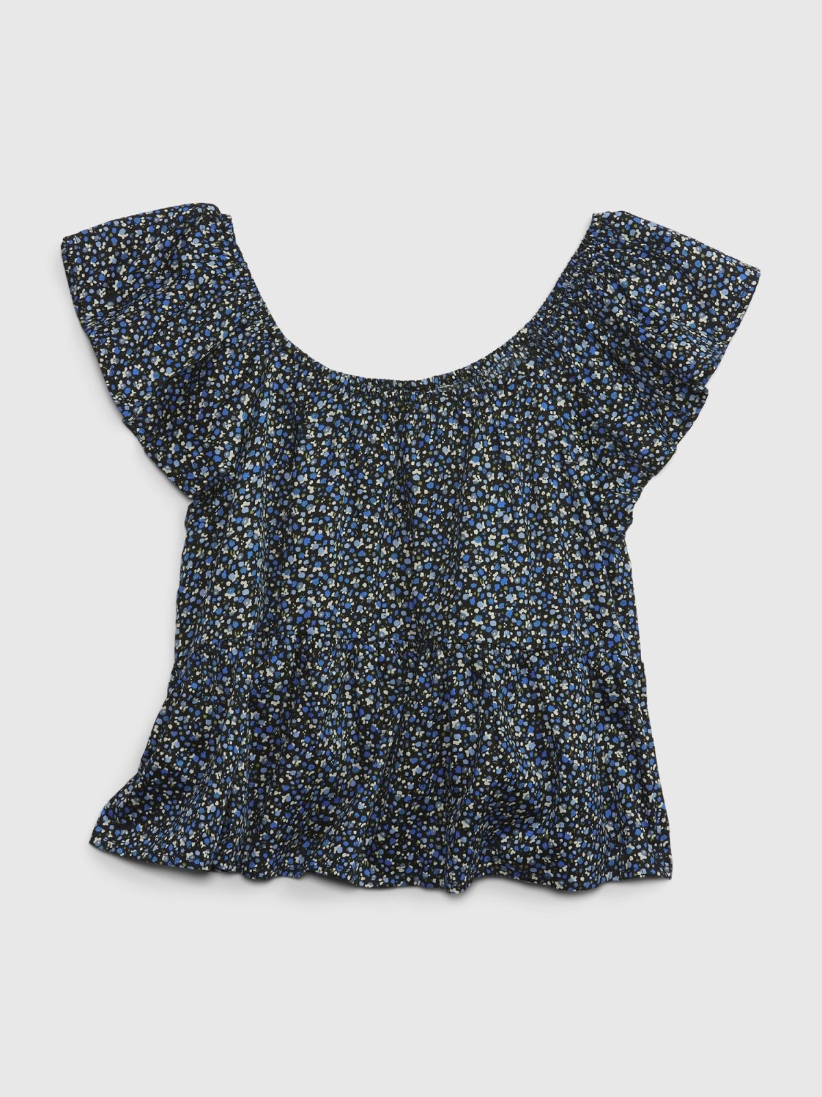 Μπλε Παιδικό Φλορά Flutter Sleeve Τοπ-786959002