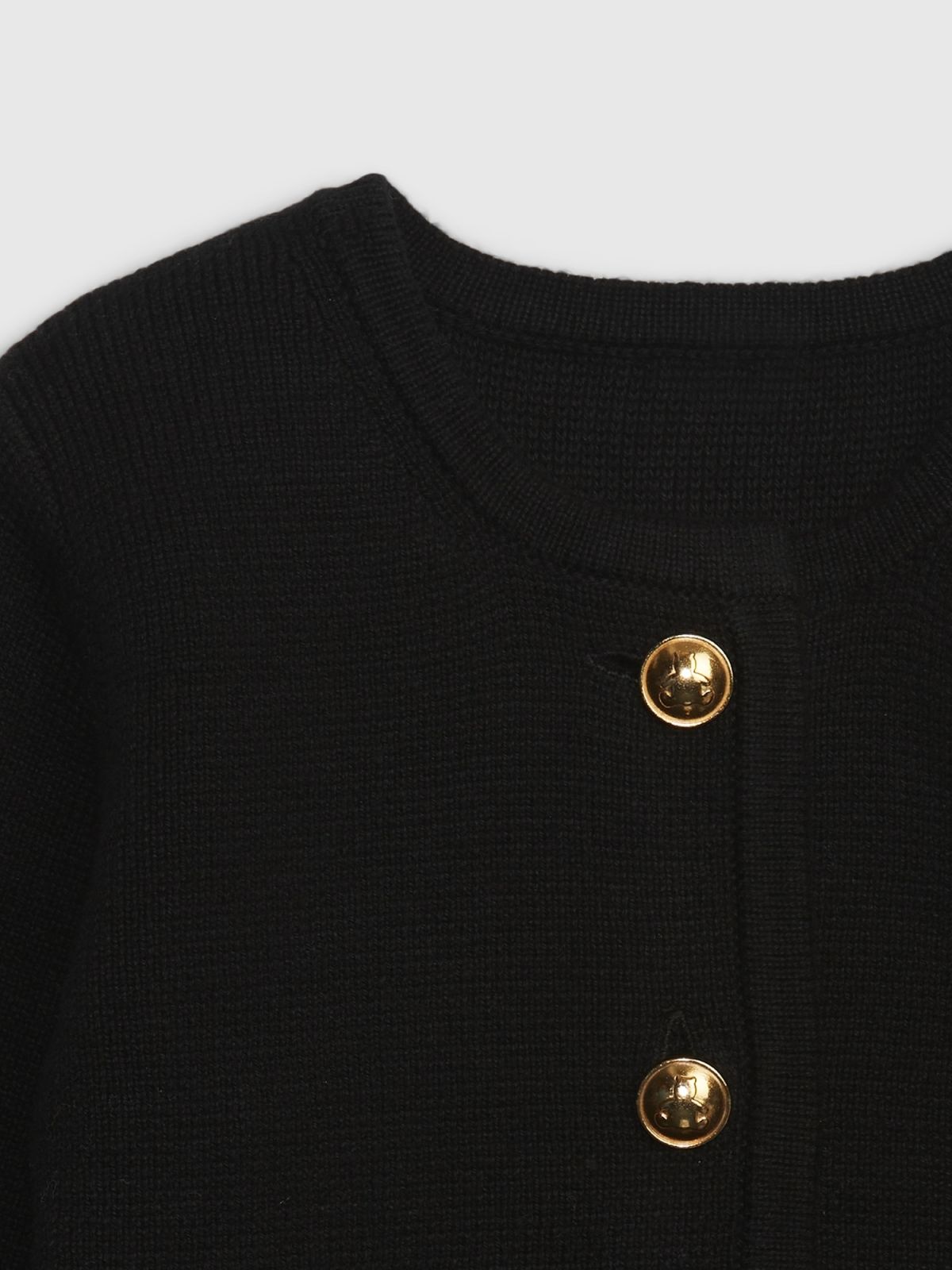 Μαύρο Νηπιακή Button Ζακέτα-785864000