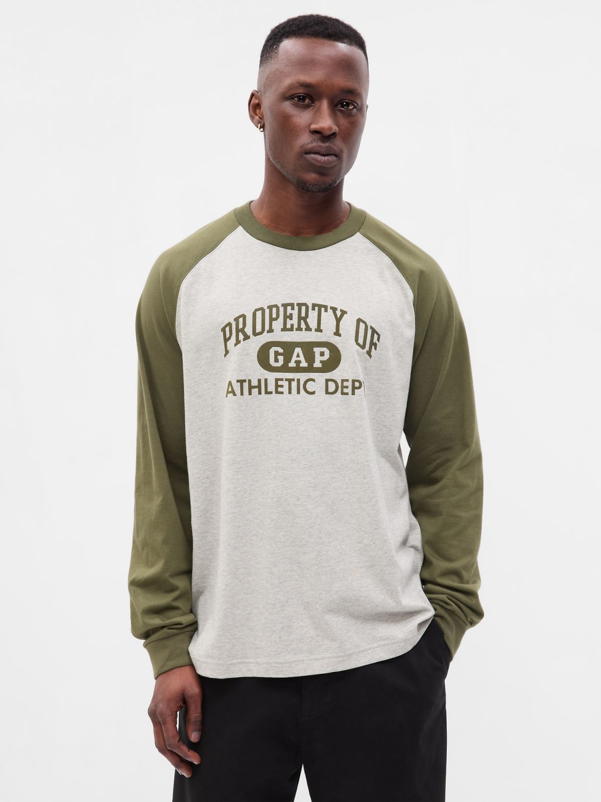 Πράσινη Gap Athletic Logo Raglan Μπλούζα-765764000