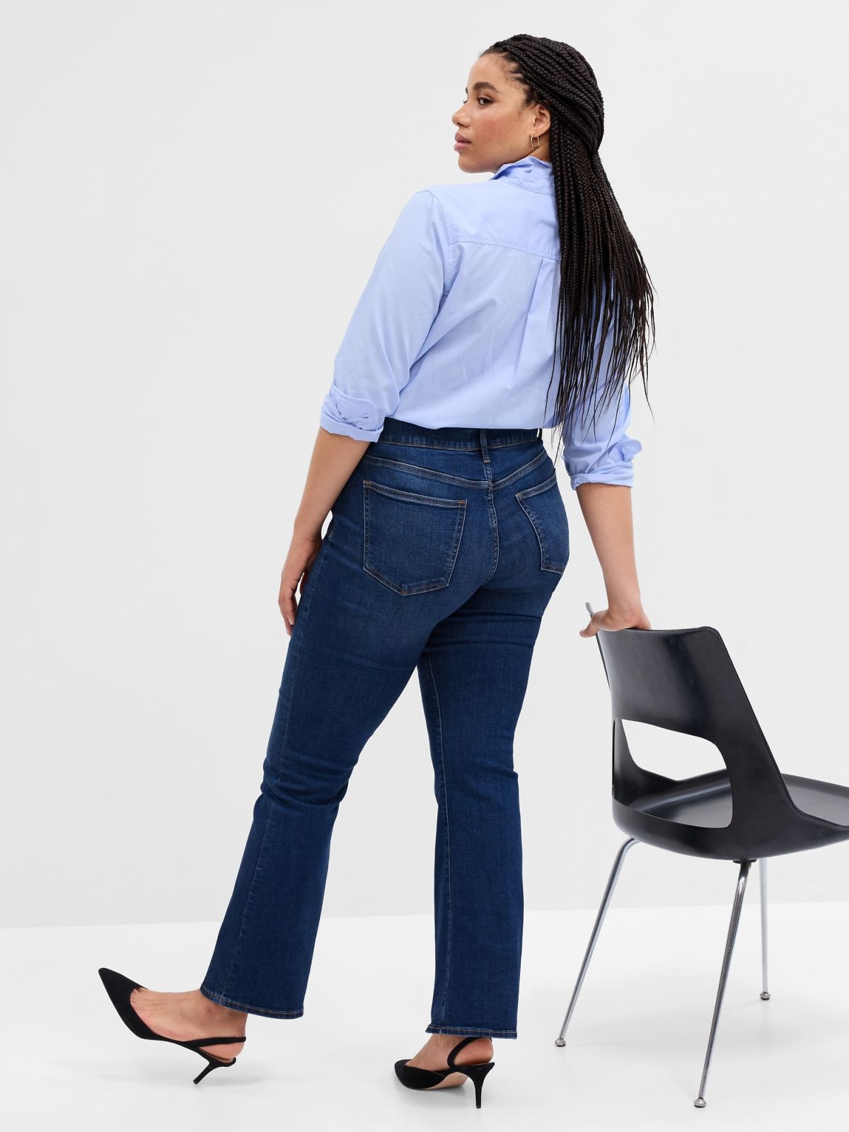 Μπλε Mid Rise Baby Boot Jean Παντελόνι με Washwell-773656000