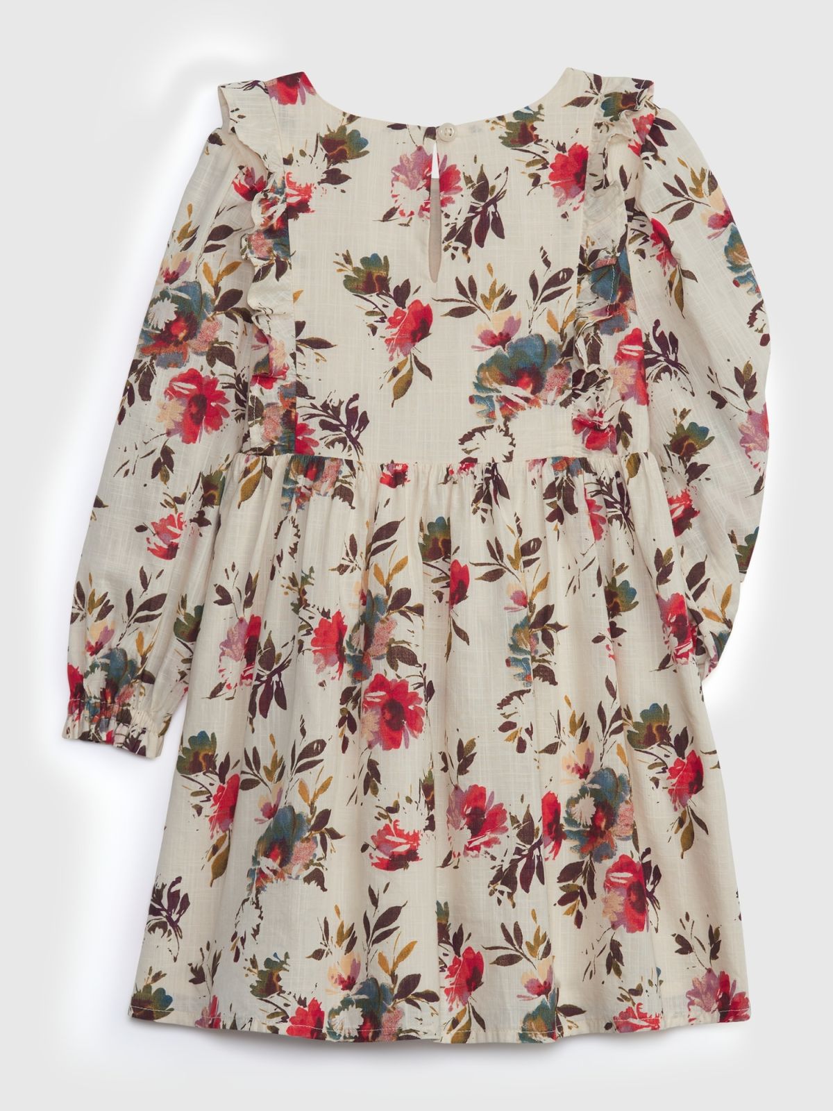 Άσπρο Νηπιακό Floral Ruffle Φόρεμα-780080000