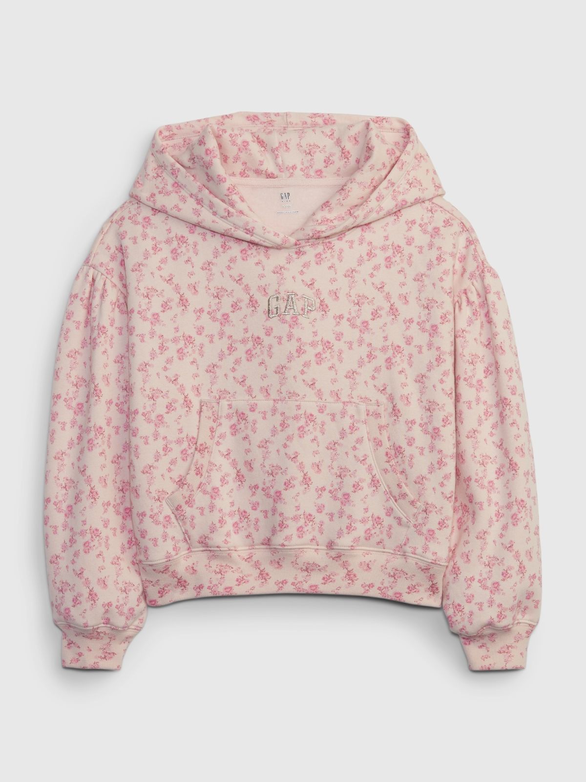 Gap × LoveShackFancy Kids Floral Cropped Logo Hoodie-739942000