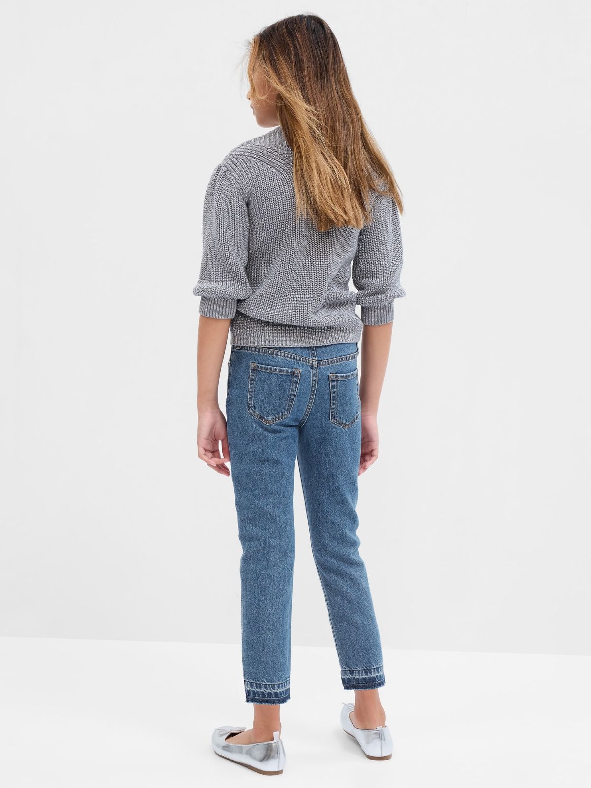 Μπλε Παιδικό Mid Rise Rhinestone Girlfriend Jean Παντελόνι με Washwell-780061000