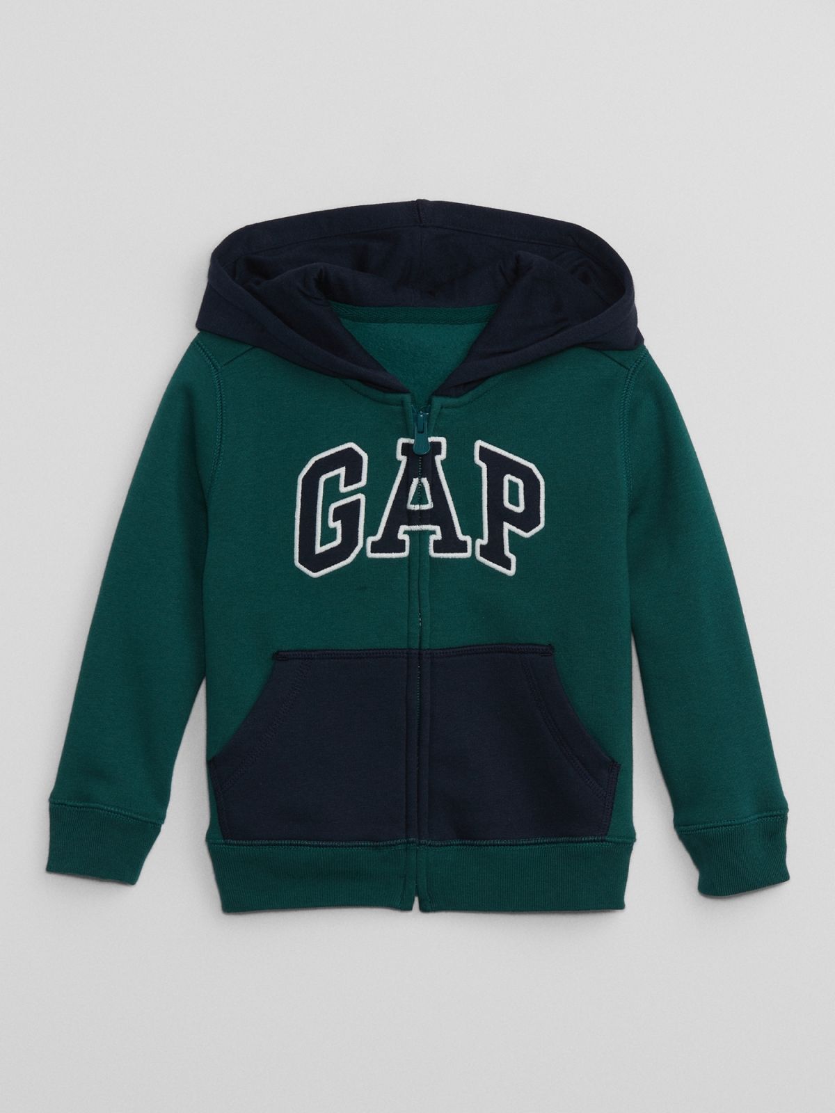 Πράσινο babyGap Logo Colorblock Zip Φούτερ-773349001
