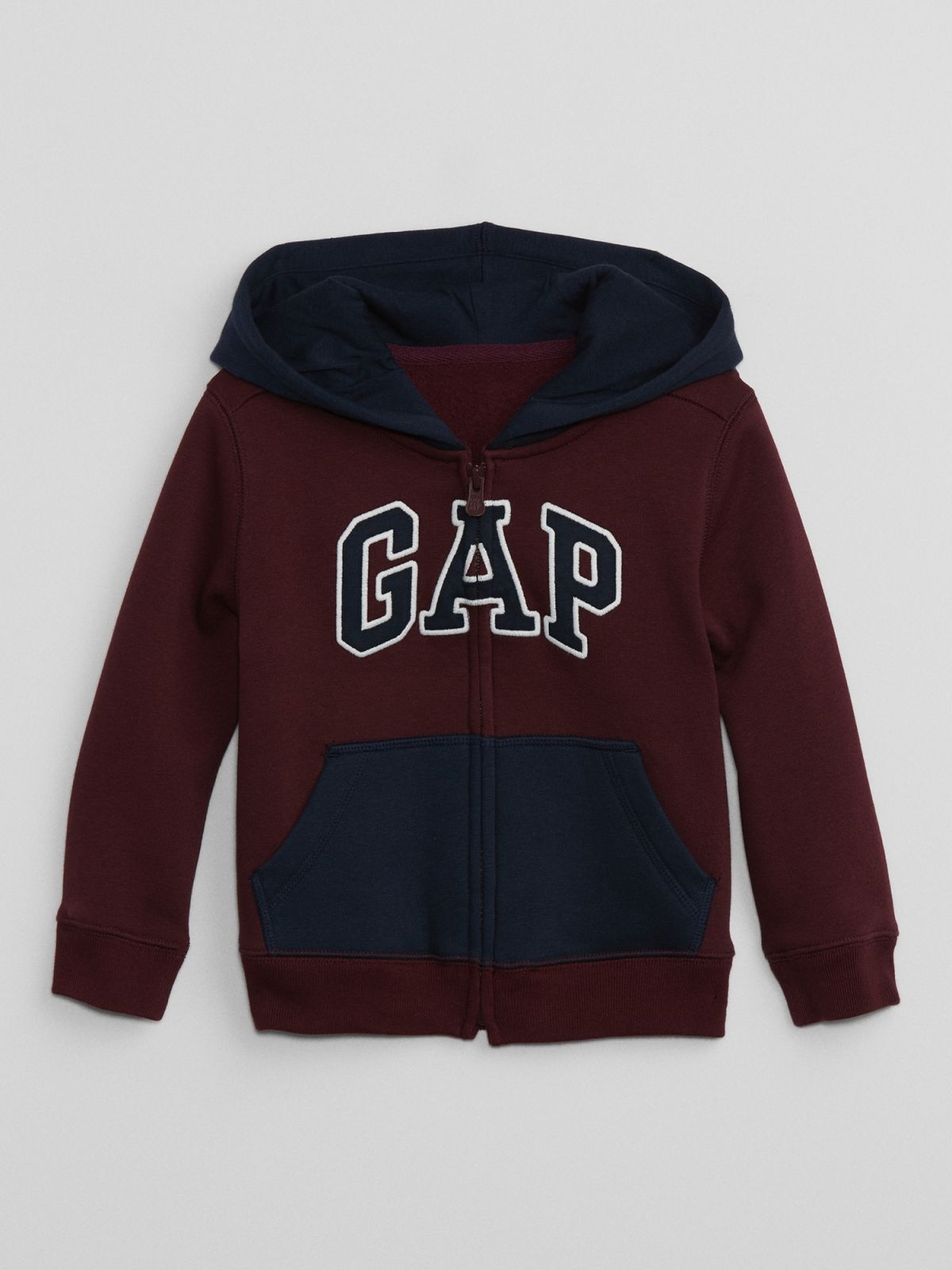 Κόκκινο babyGap Logo Colorblock Zip Φούτερ-773349000
