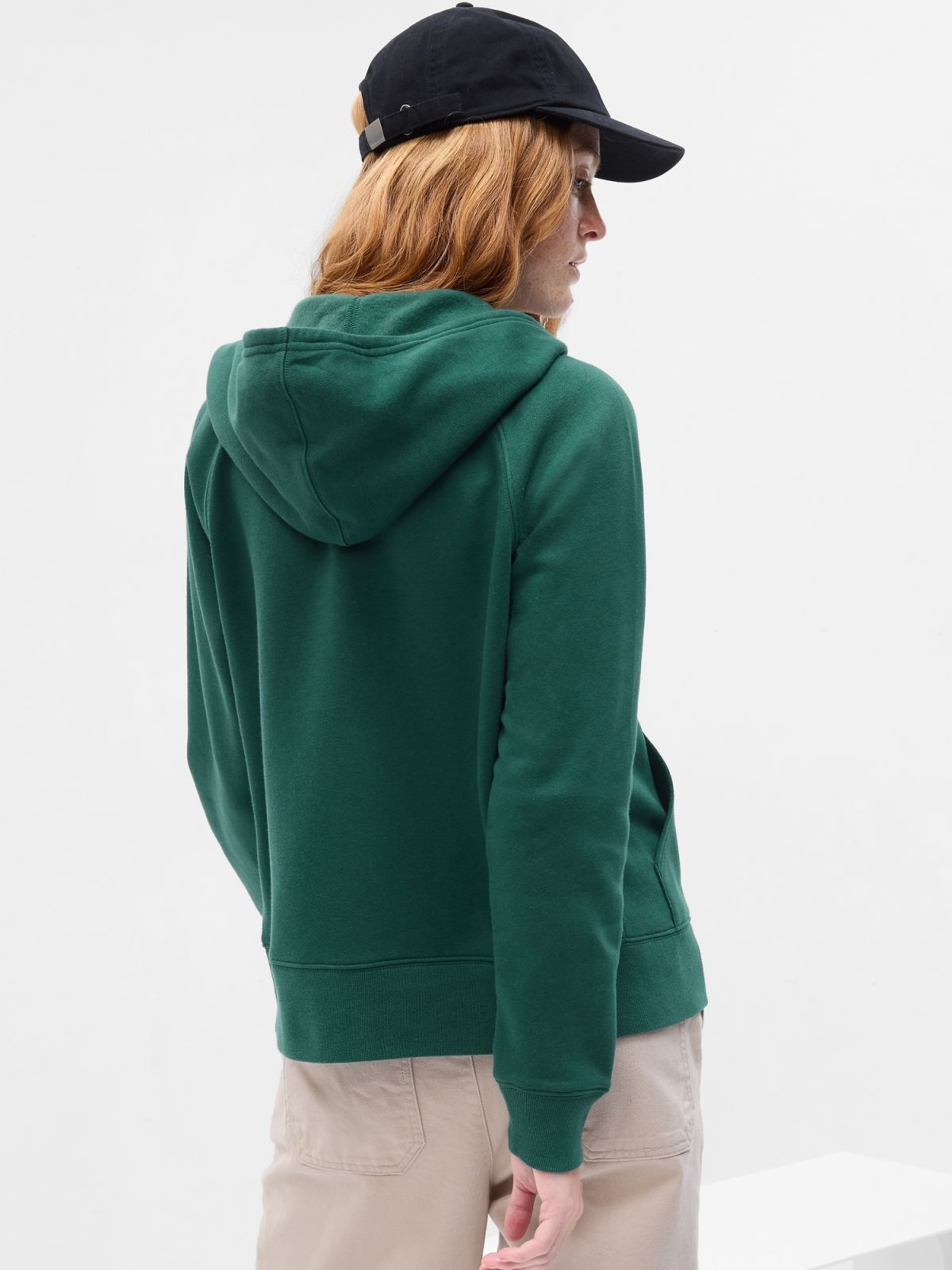 Πράσινο Gap Logo Zip Φούτερ-463503036