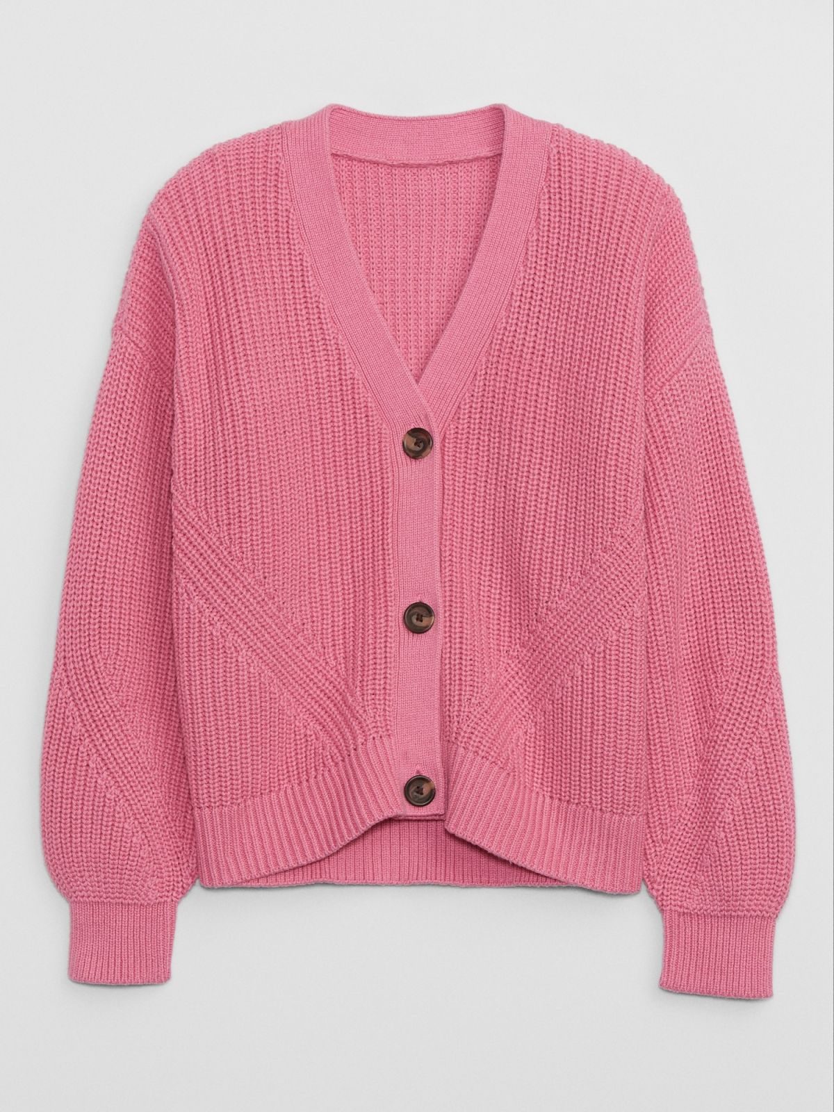 Kids Cropped Shaker-Stitch Cardigan-724354003