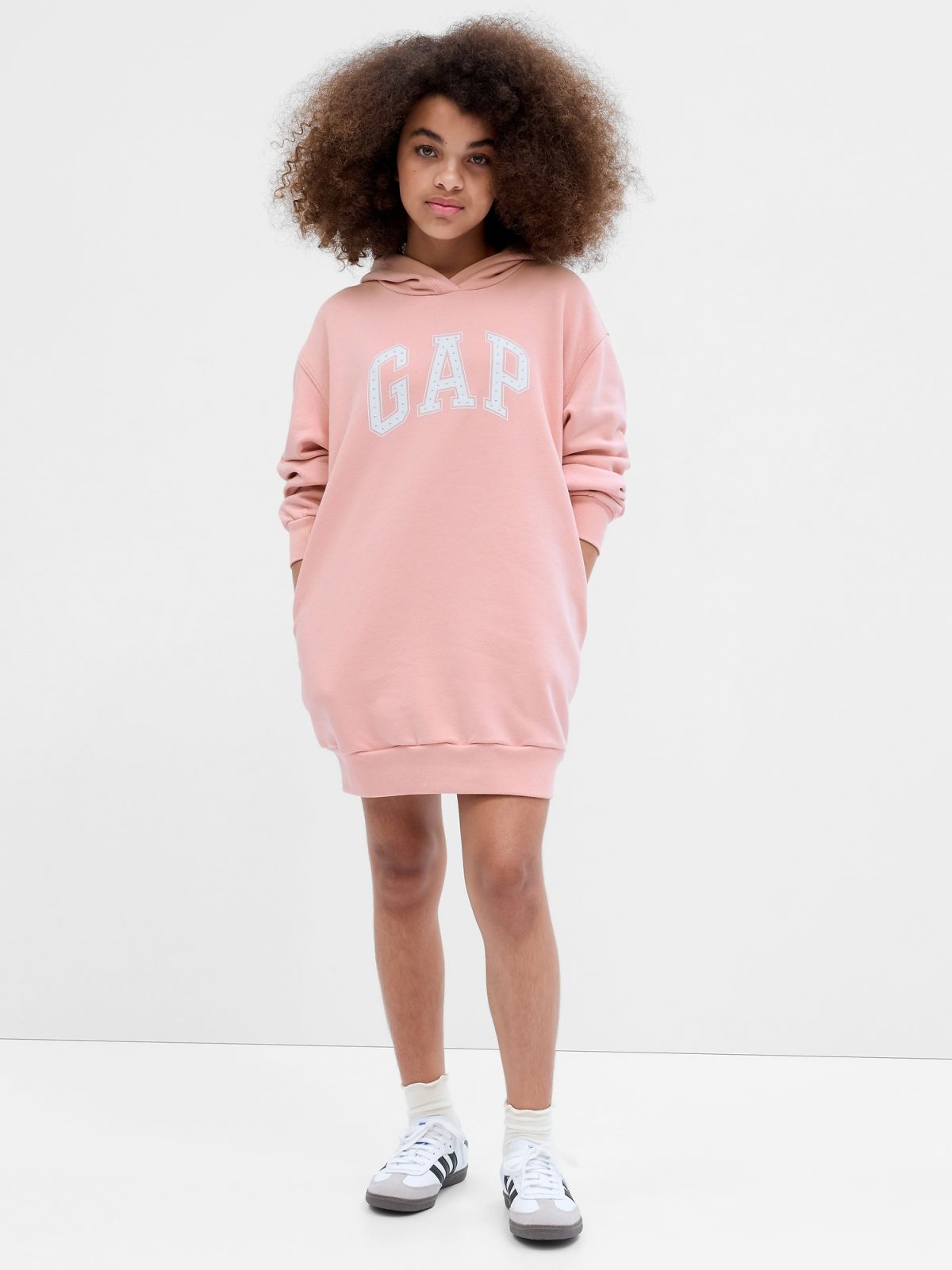 Kids French Terry Logo Sweatshirt Dress-741076001