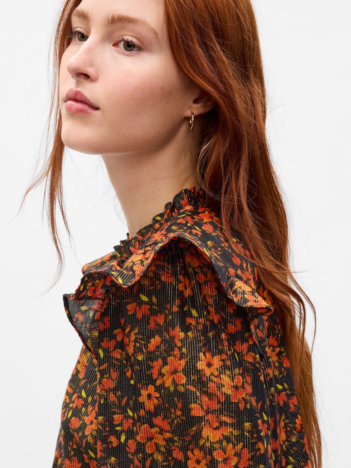 Metallic Ruffle Πουκάμισο-742629002