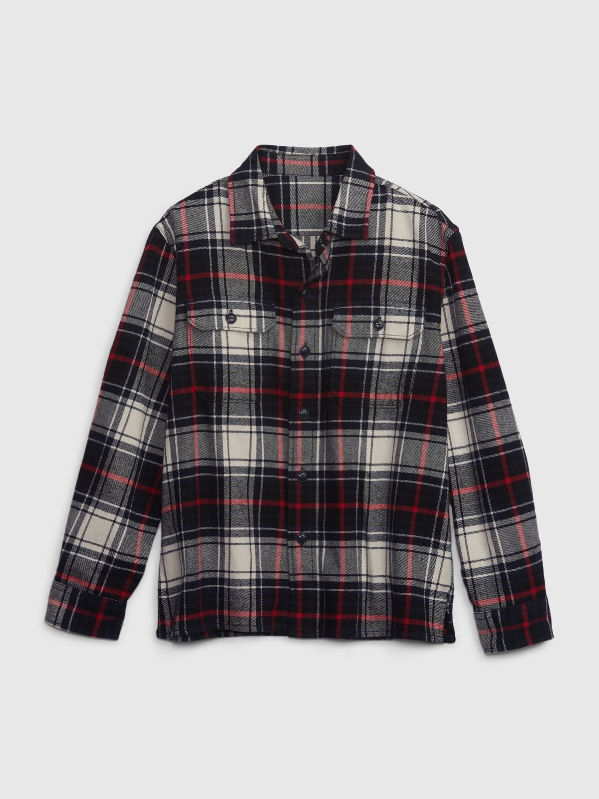 Kids Organic Cotton Flannel Shirt-729978004