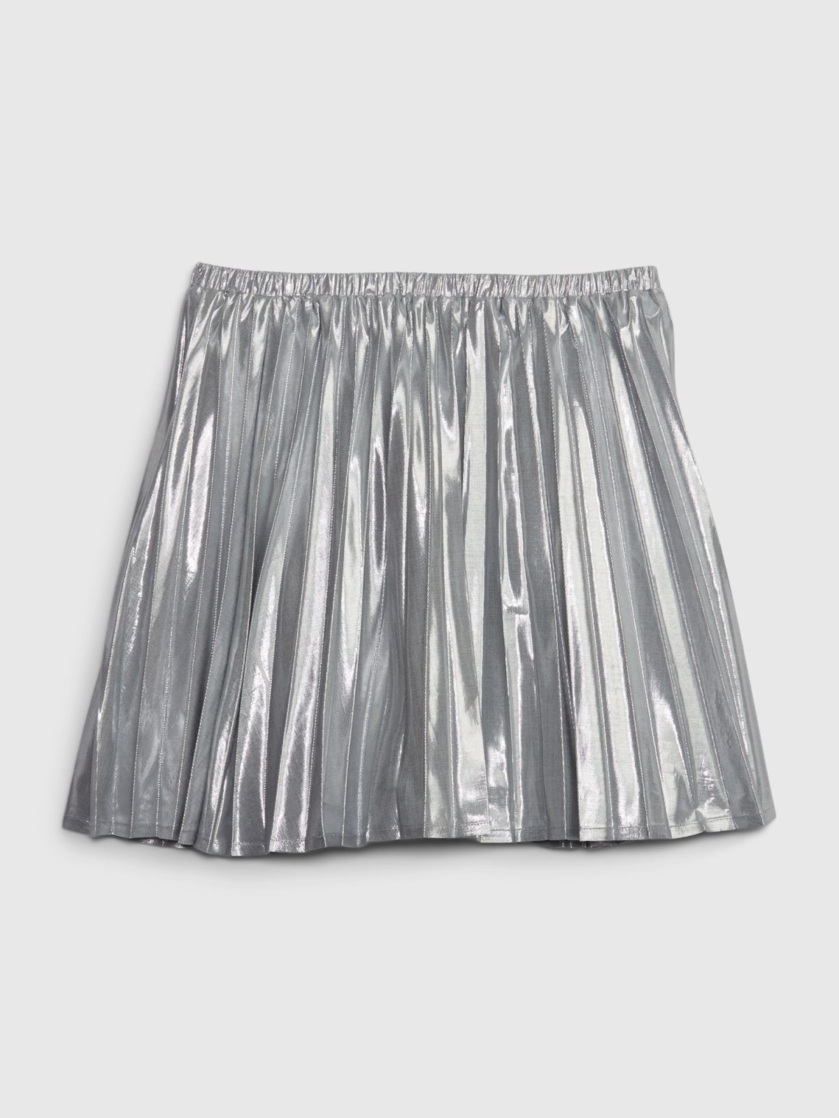 Γκρι Παιδική Metallic Pleated Mini Φούστα-786955000