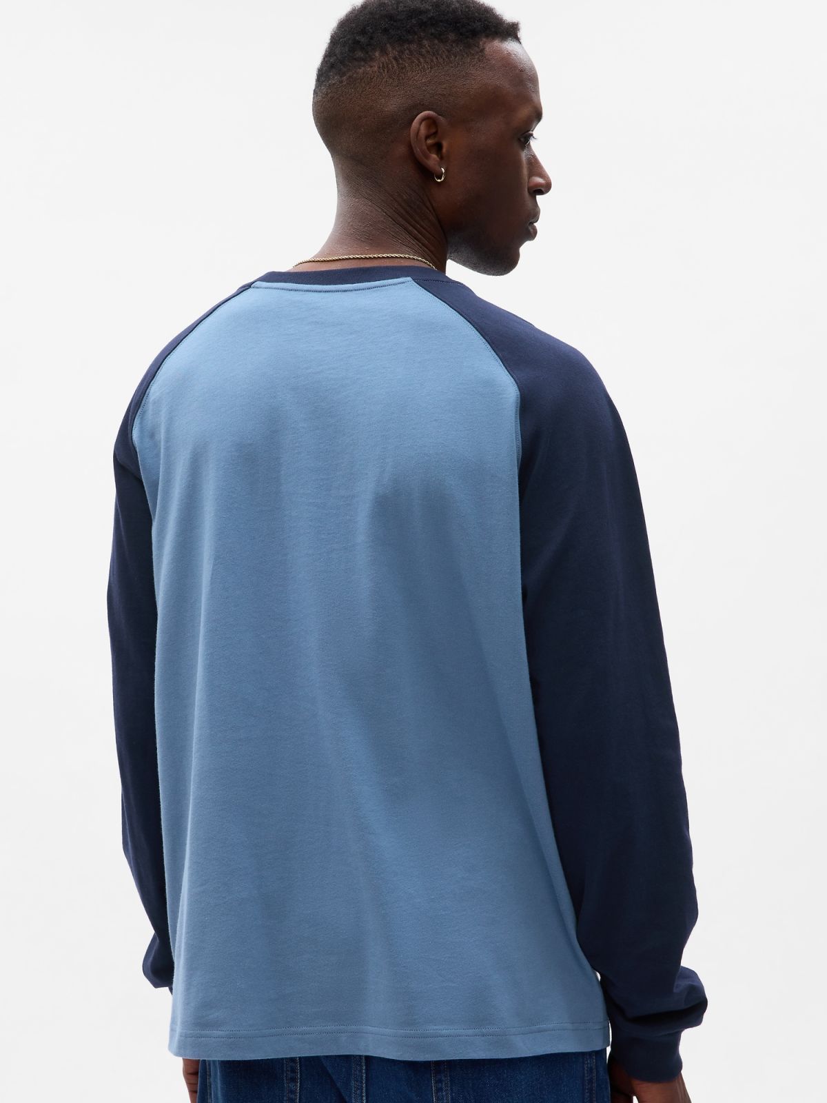 Μπλε Gap Athletic Logo Raglan Μπλούζα-765764003