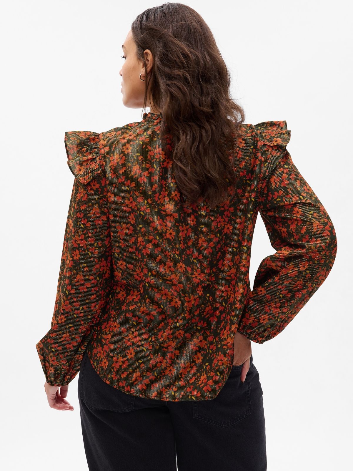 Metallic Ruffle Πουκάμισο-742629002