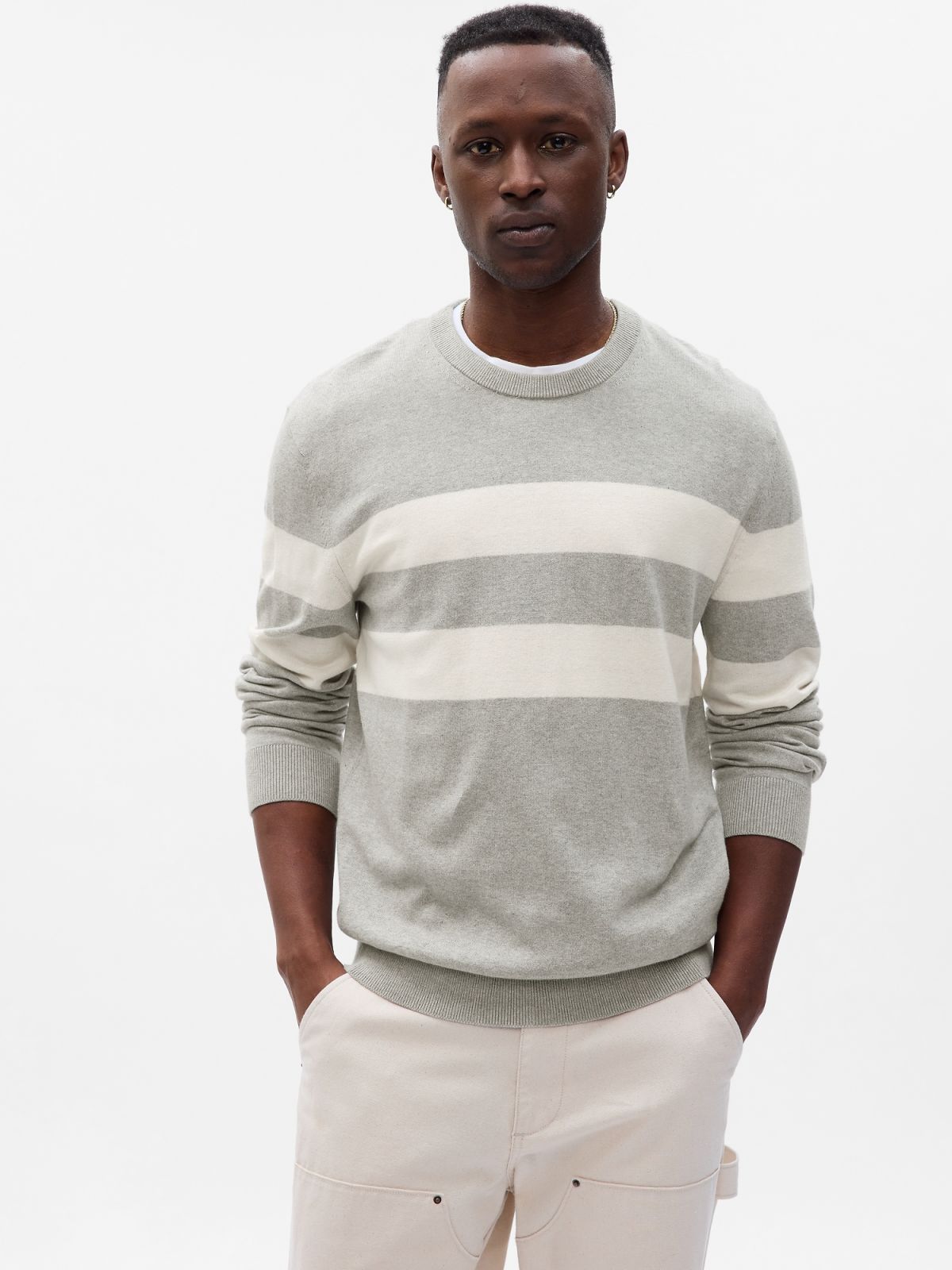 Striped Crewneck Sweater-730479000