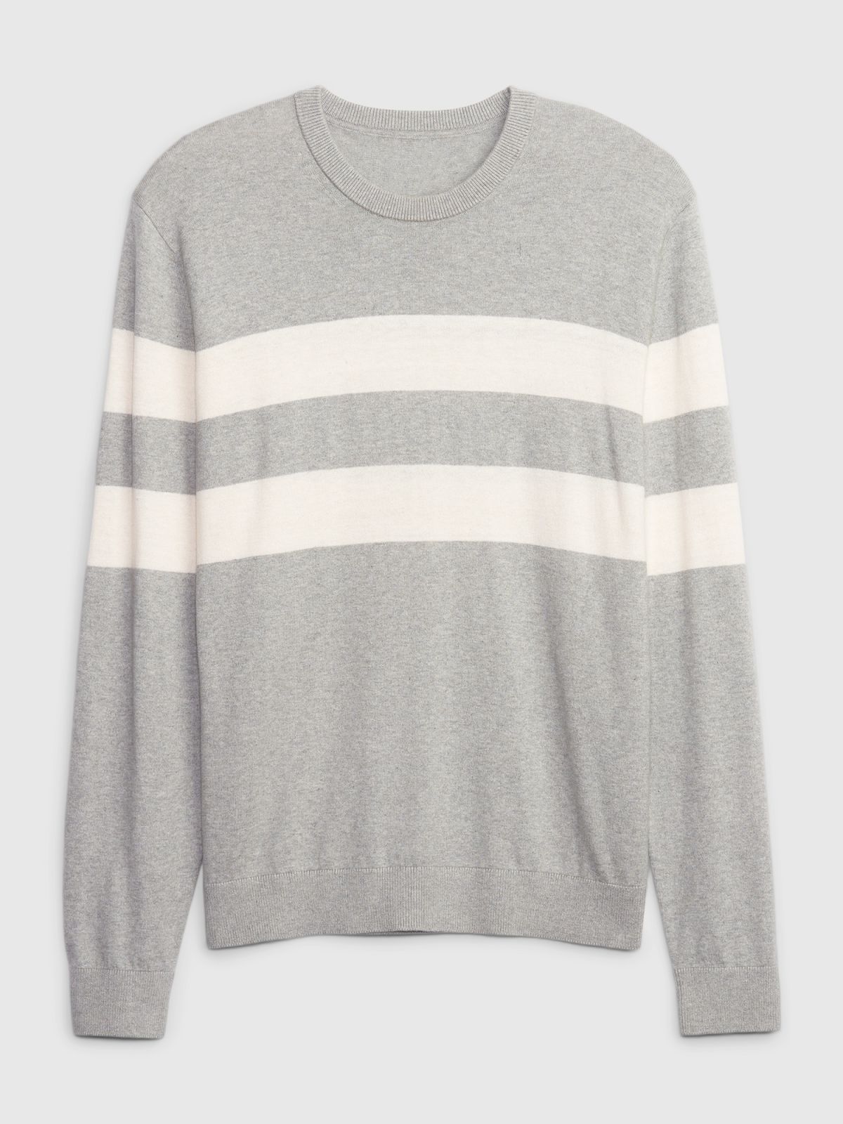 Γκρι Striped Crewneck Πουλόβερ-730479000